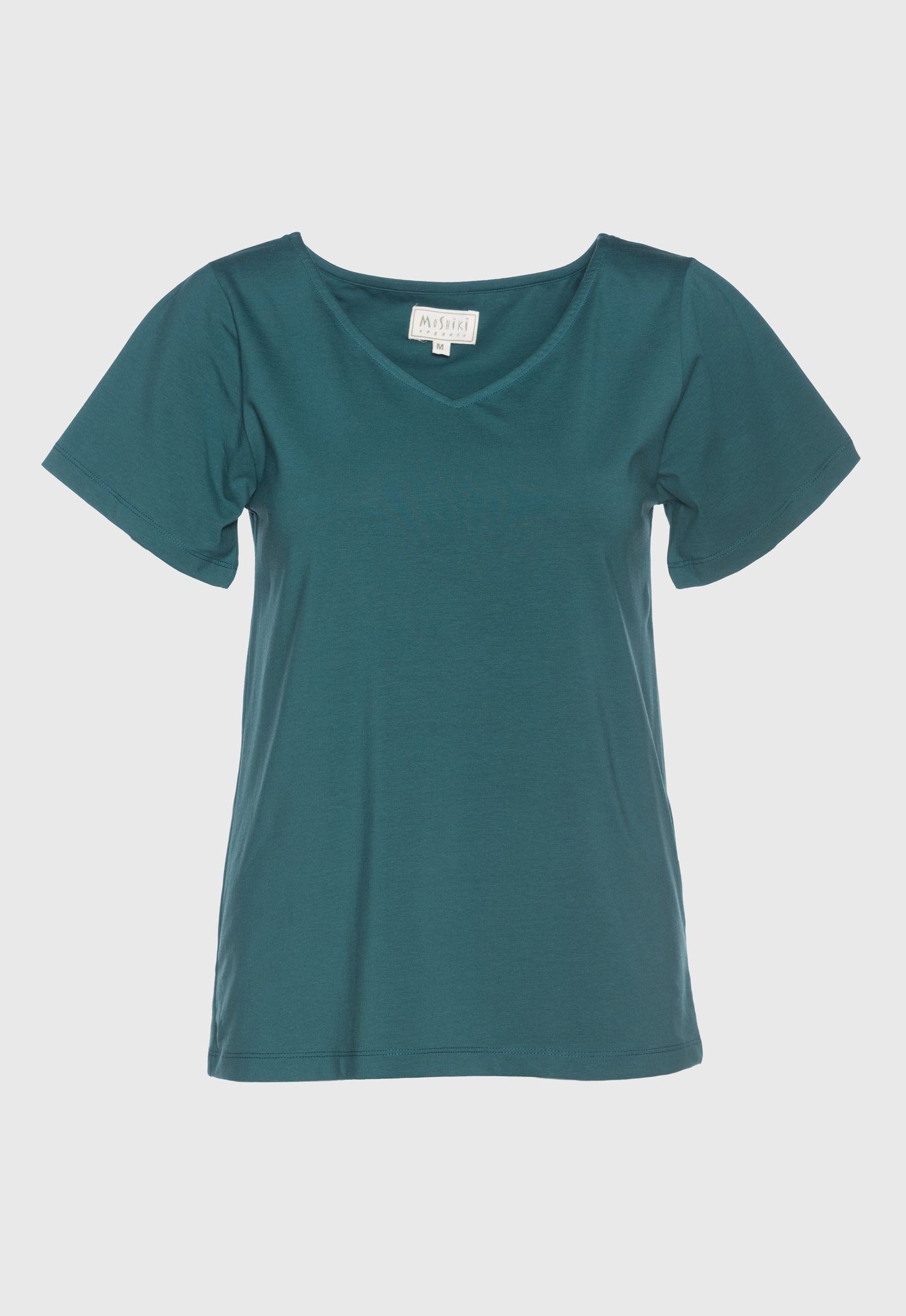 moshiki-s25top-g2-t-shirt-bio-baumwolle-v-ausschnitt-emerald image 1