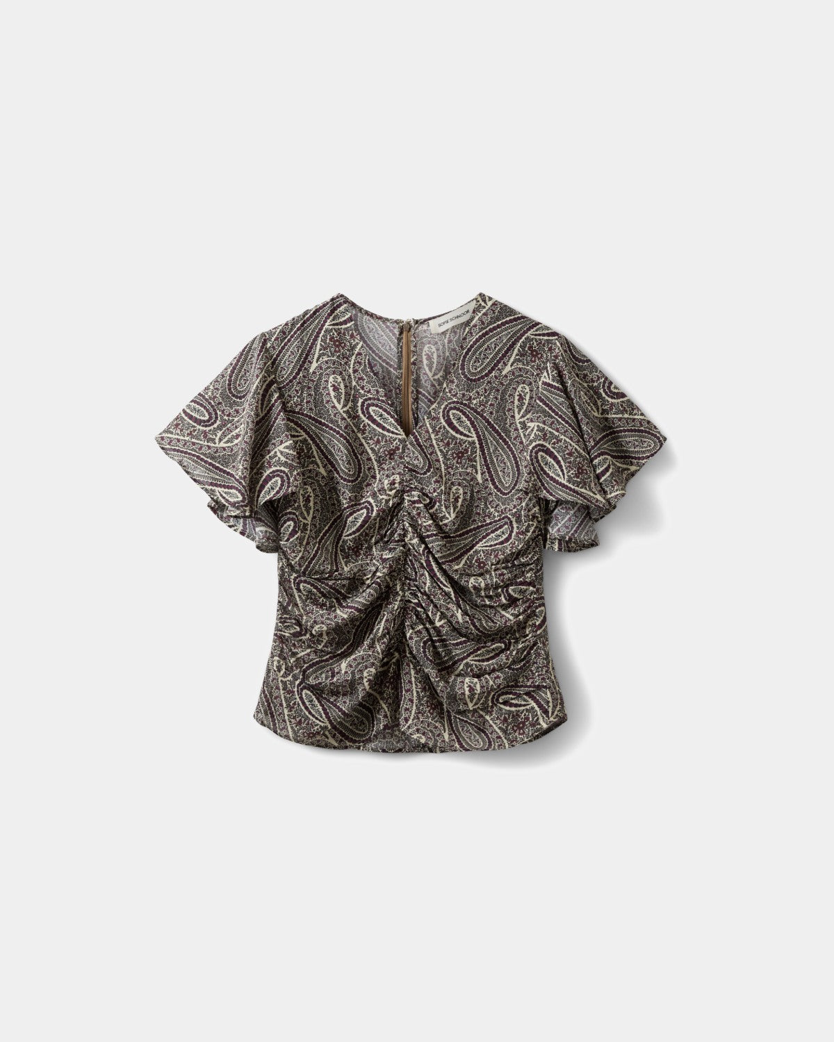 sofie-schnoor-women-leelasw-bluse-paisley-bordeaux-kurzarm image 1