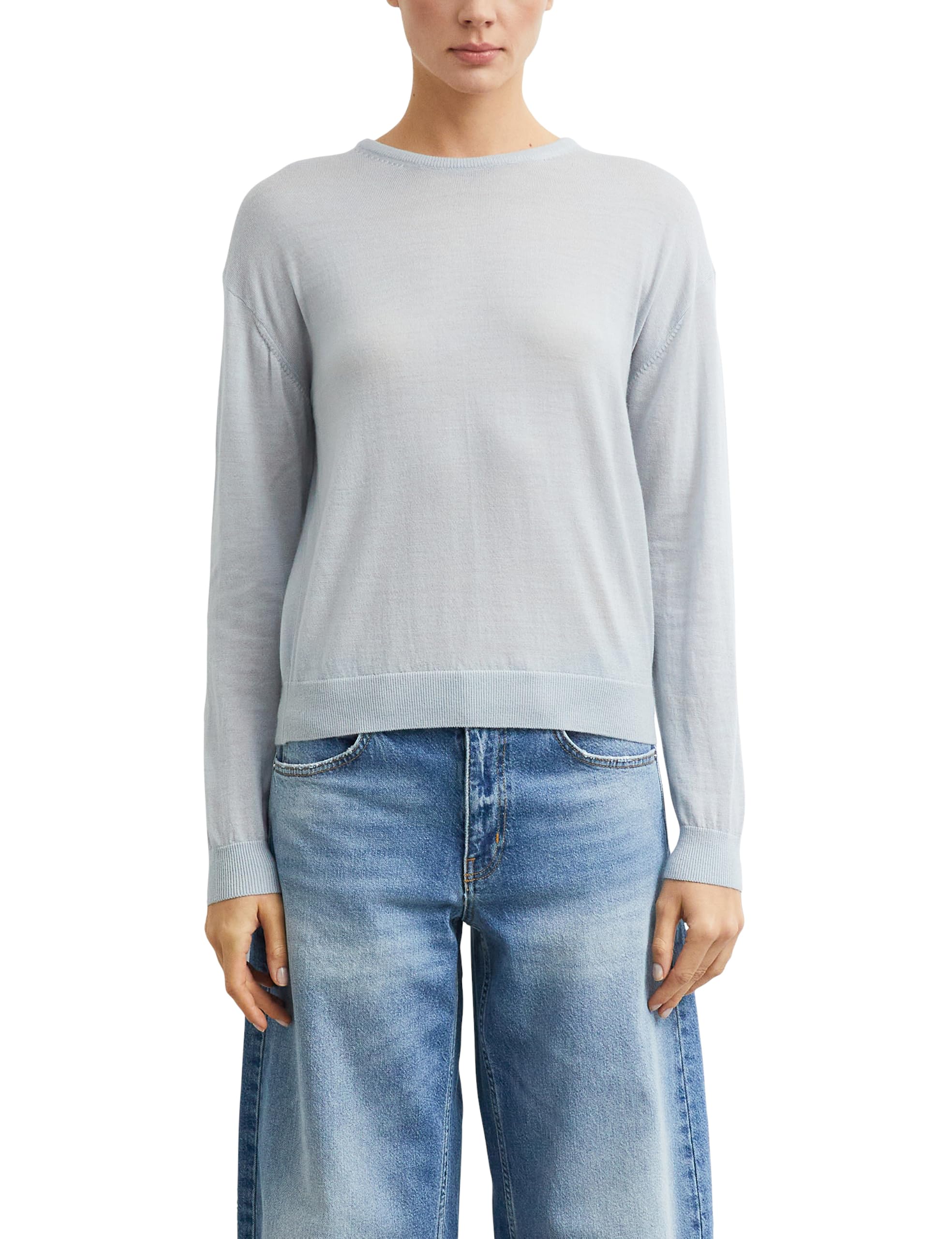 comma-knitwear-strickpullover-merinowolle-hellgrau-32 image 1