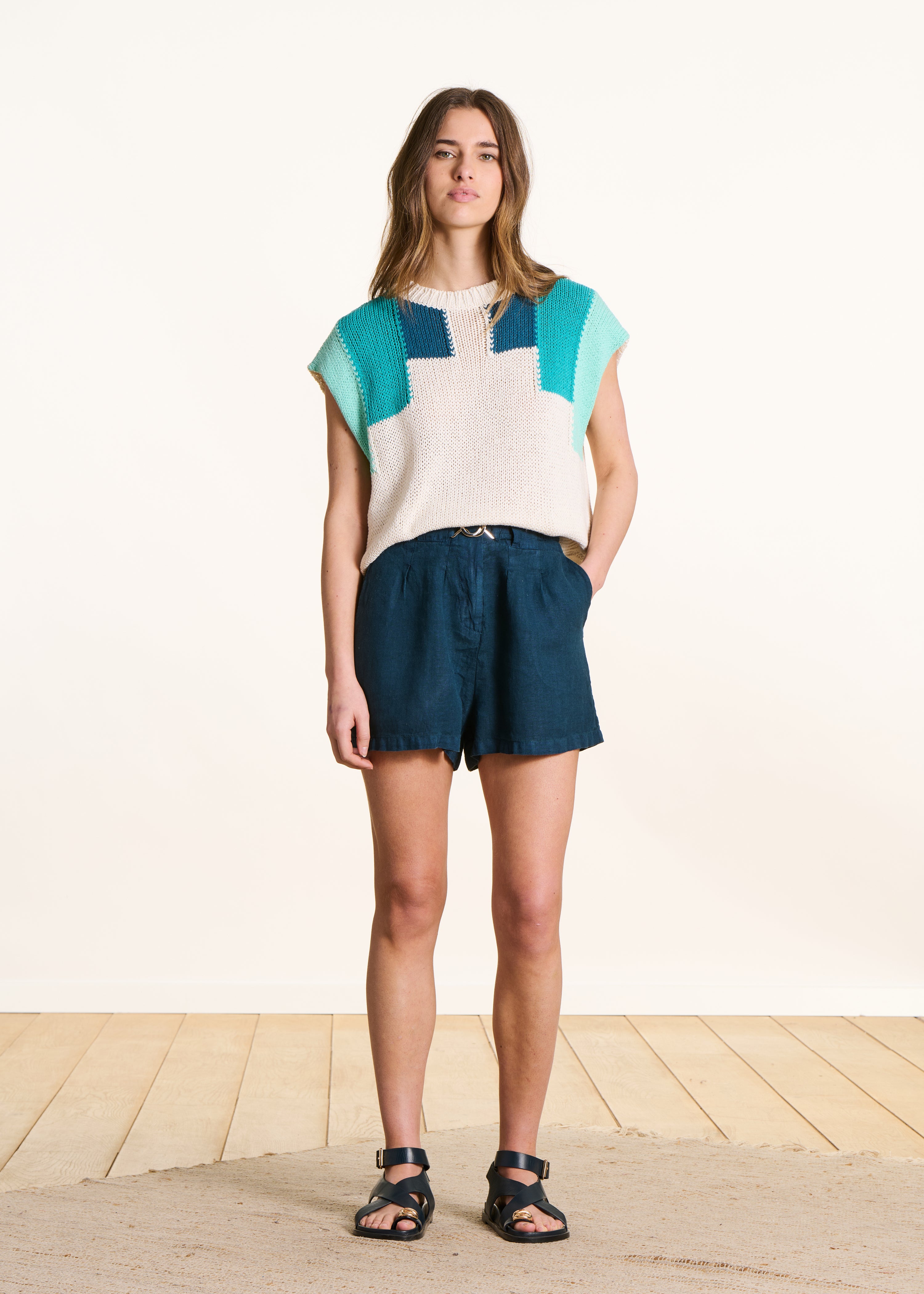 la-f-e-marabout-e-floyd-pullover-kurz-wei-blau-lagune image 2