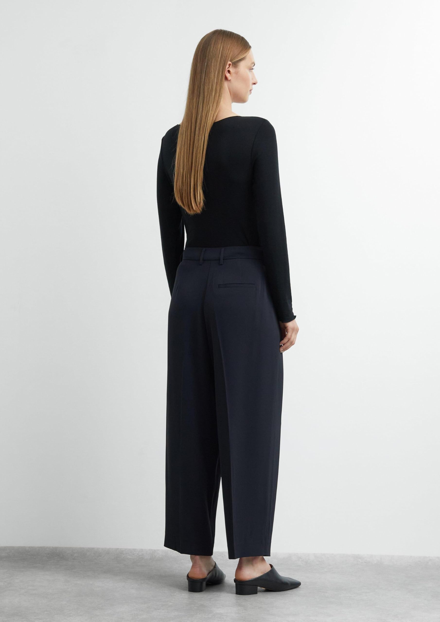 comma-bundfaltenhose-wide-leg-ankle-mid-rise-navy-gr-34 image 7