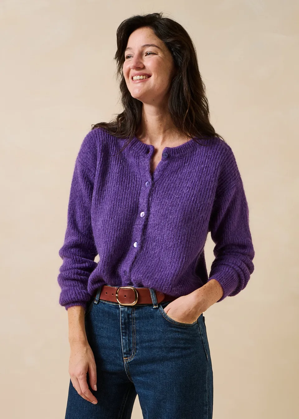 la-f-e-marabout-e-zakaria-strickjacke-prune-mohair image 1