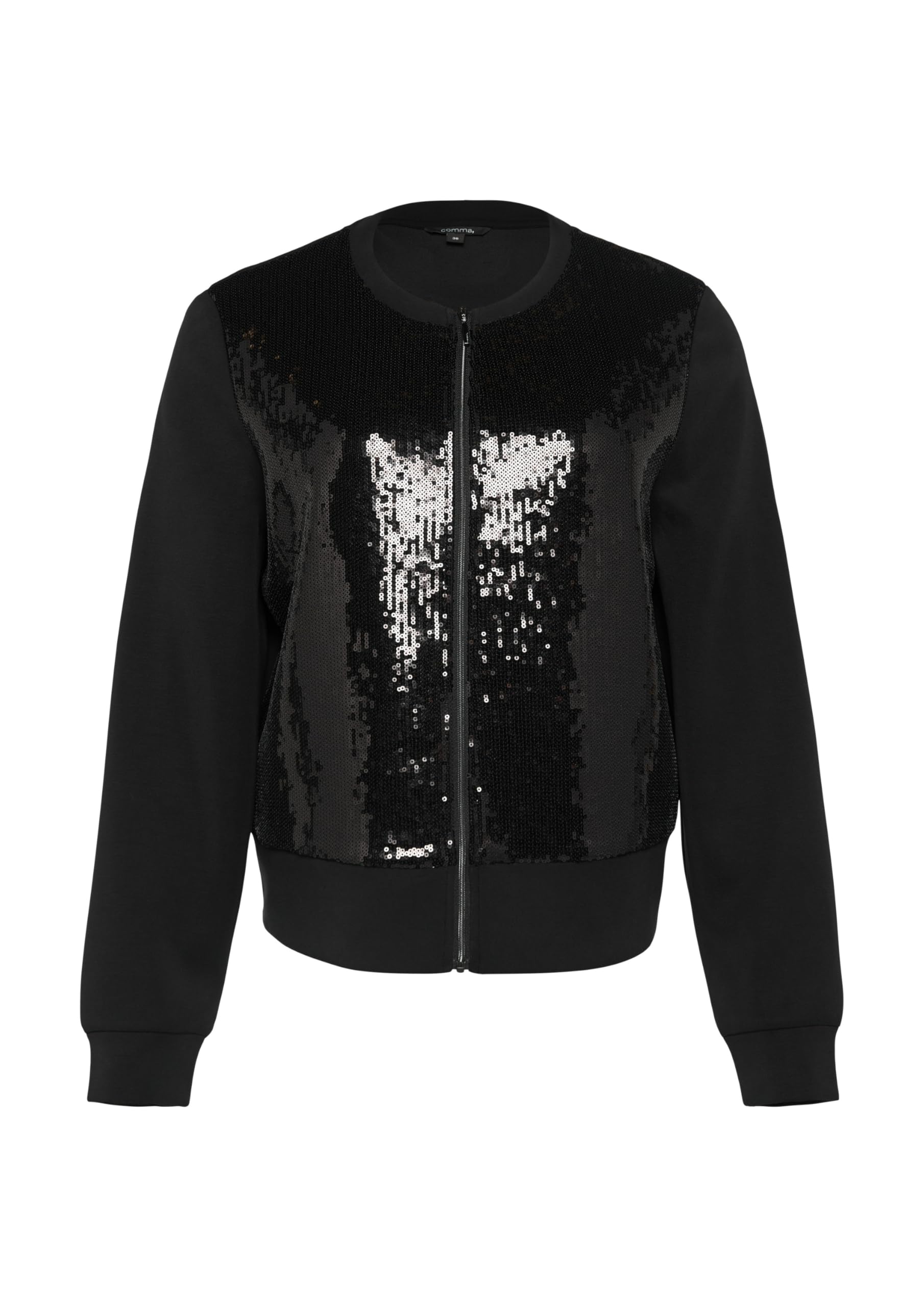 comma-sweat-jacke-pailletten-gr-44-schwarz-sweatshirt image 3