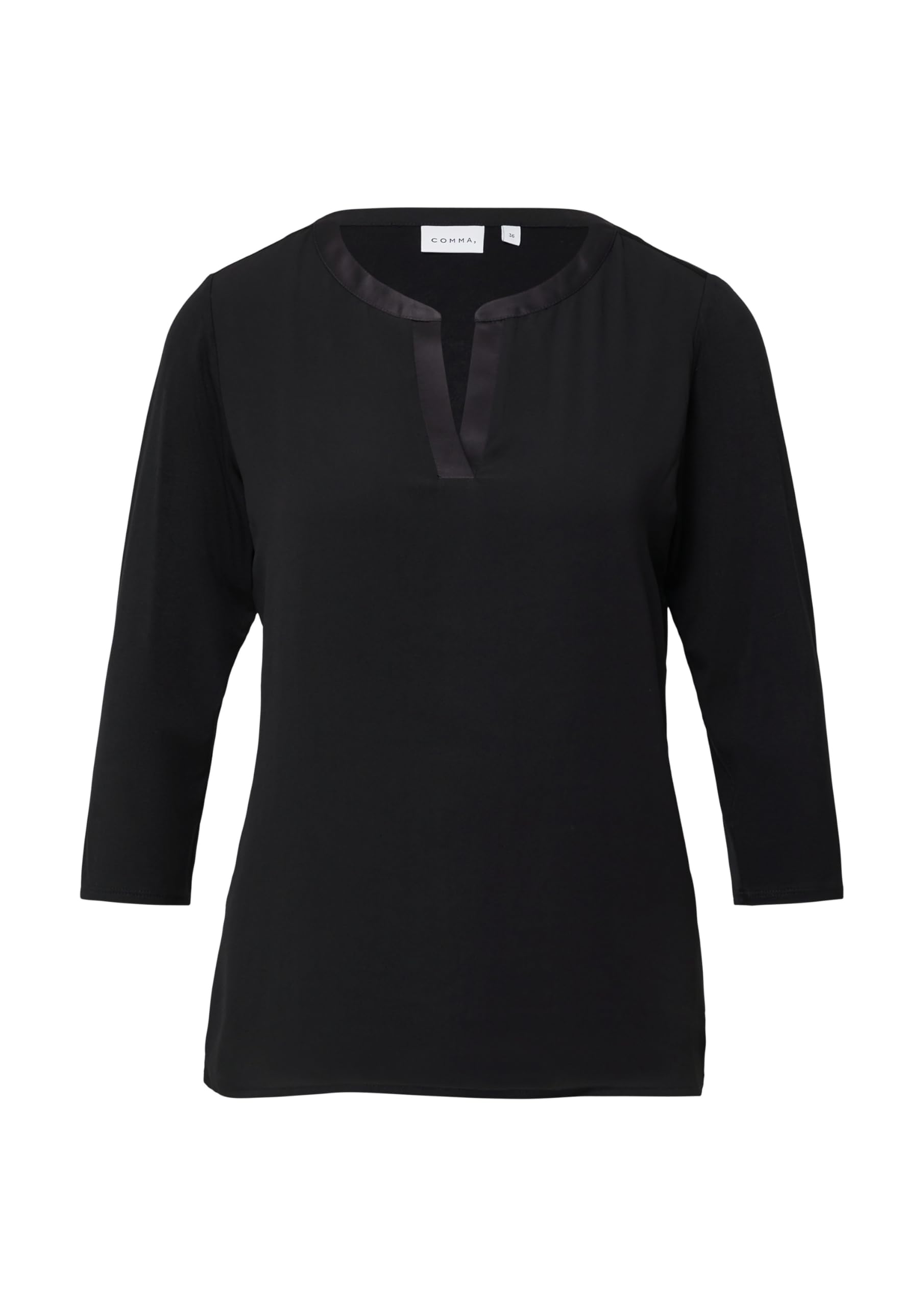 comma-blusenshirt-fabricmix-bluse-mit-satin-blende-gr-38 image 3