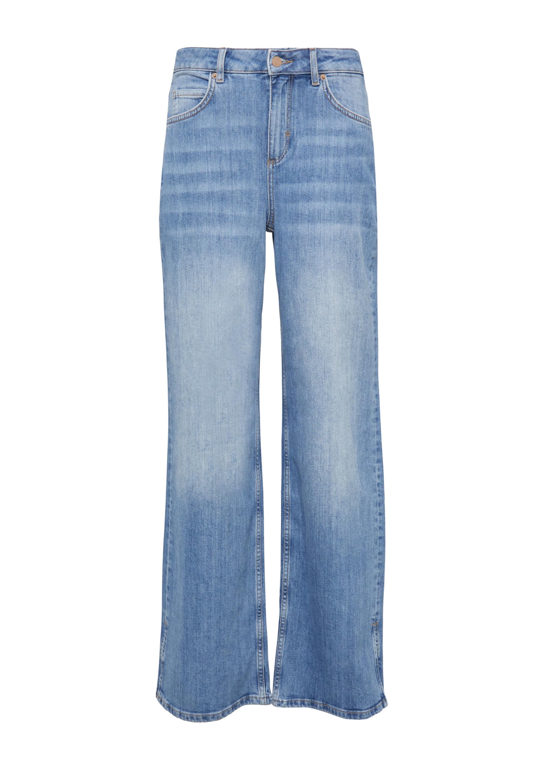 comma-wide-leg-jeans-hose-gr-40-blau-geschlitzter-saum image 3