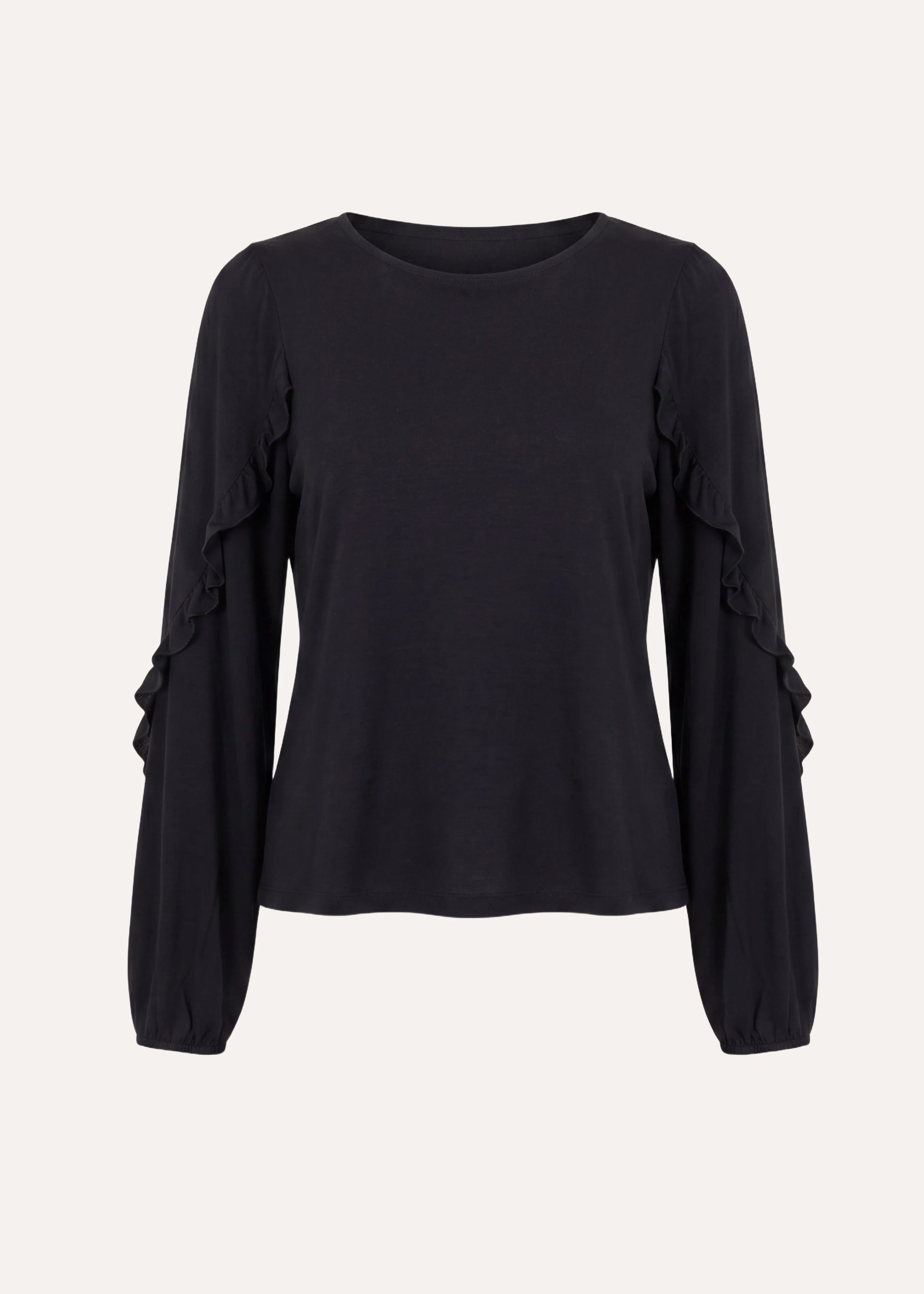 la-f-e-marabout-e-t-shirt-grafor-schwarz-langarm-volants image 6
