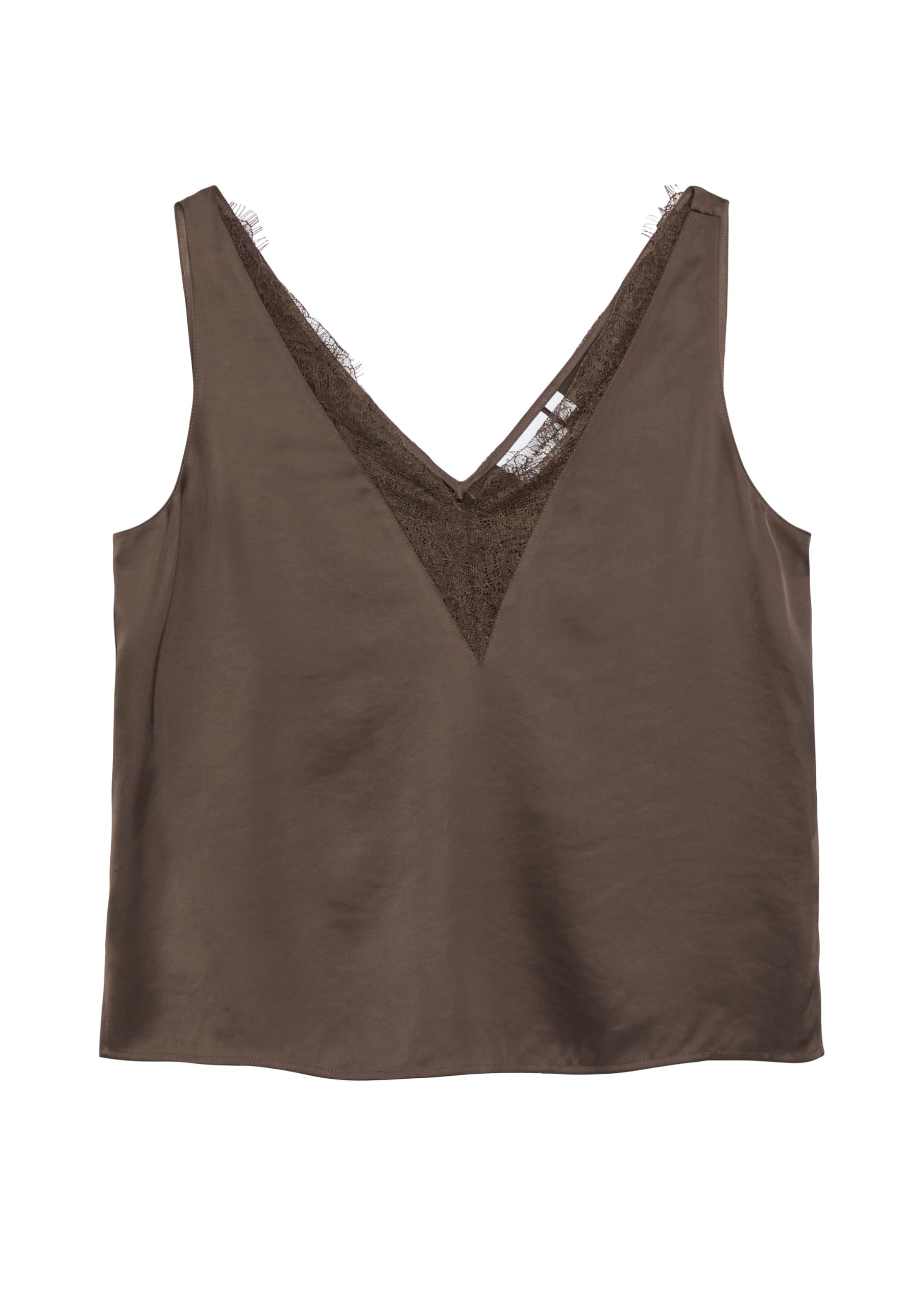 comma-bluse-v-ausschnitt-spitze-satin-rmellos image 4