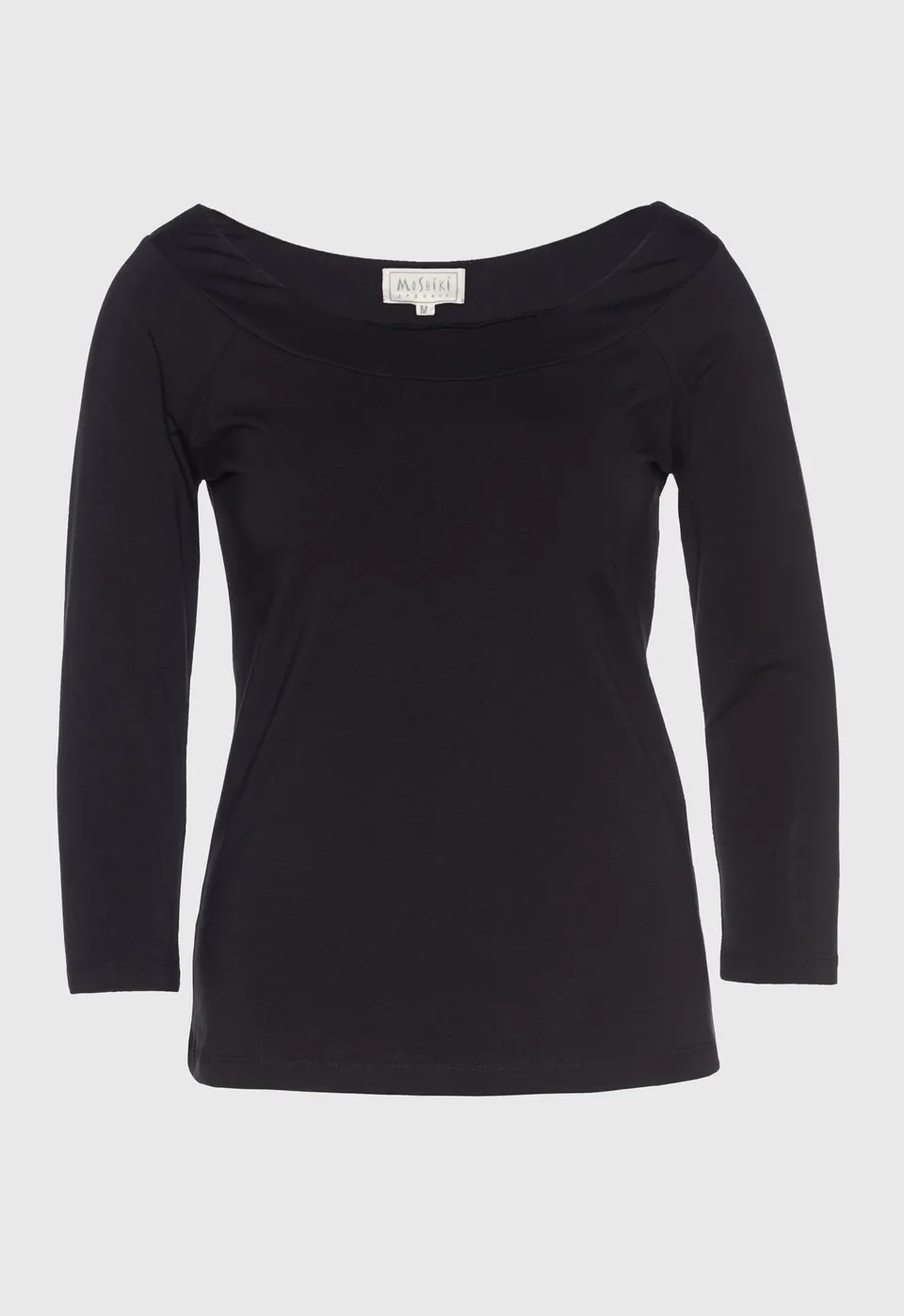 moshiki-s25top-g3-halbarm-top-bio-baumwolle-schwarz image 1