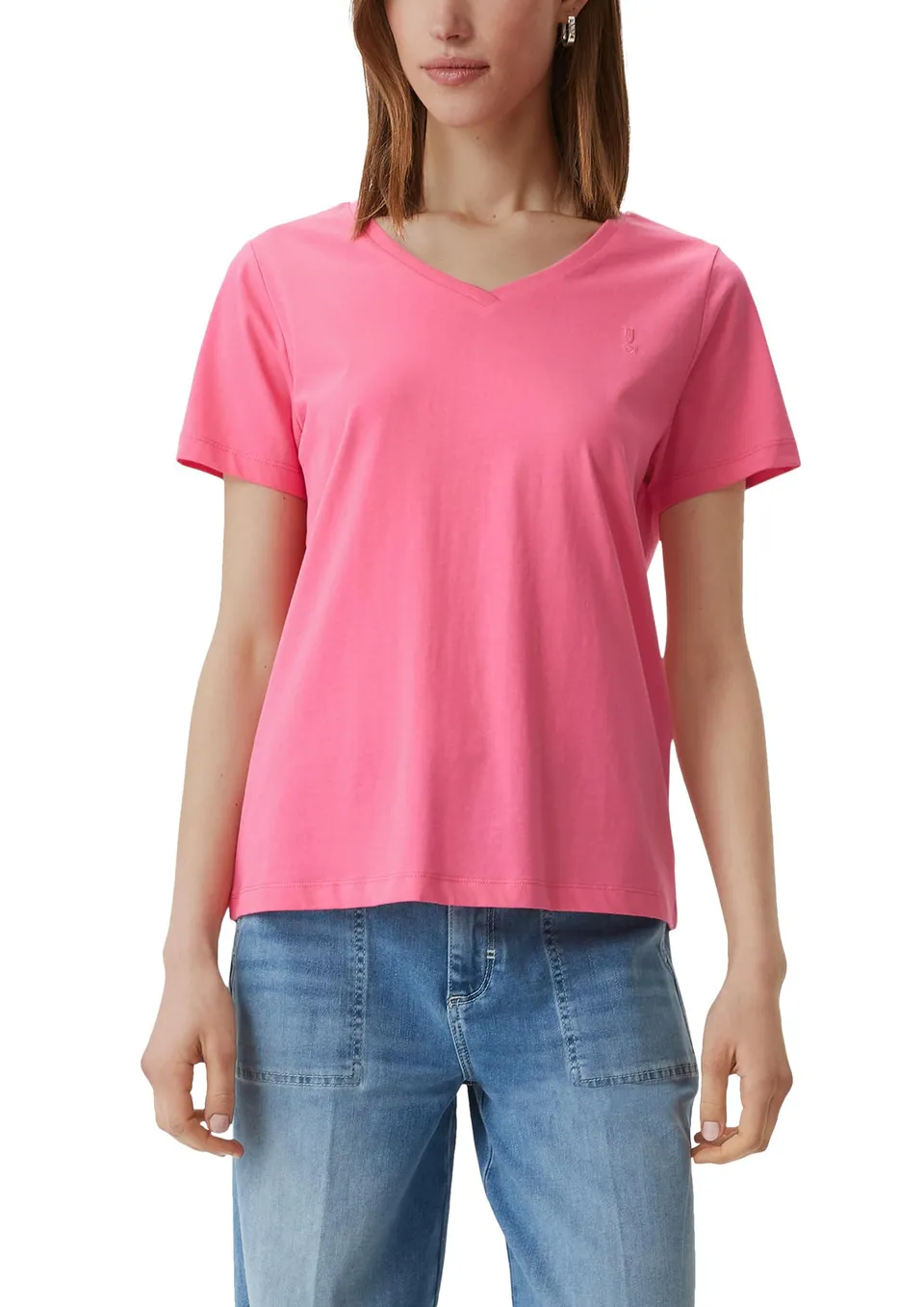 comma-basic-t-shirt-v-ausschnitt-baumwolle-0100 image 1