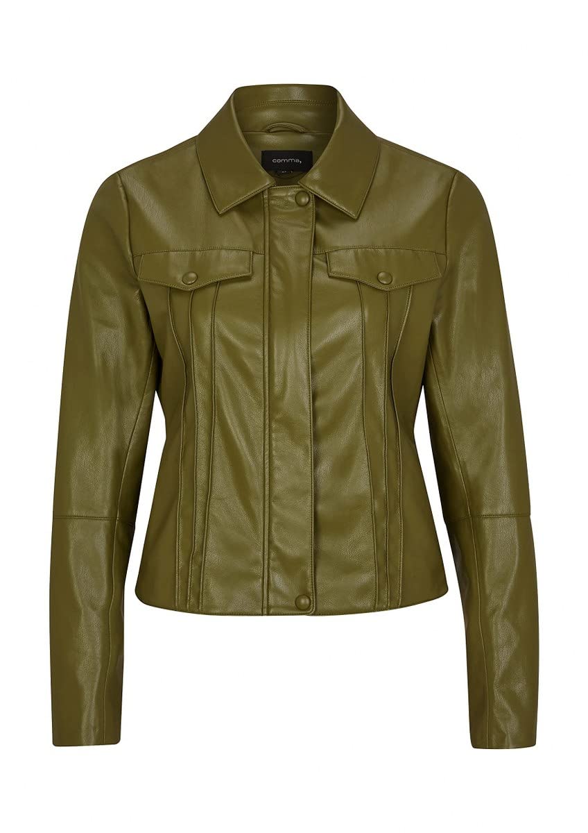 comma-jacke-glattleder-optik-deep-green-gr-38-kurz image 1