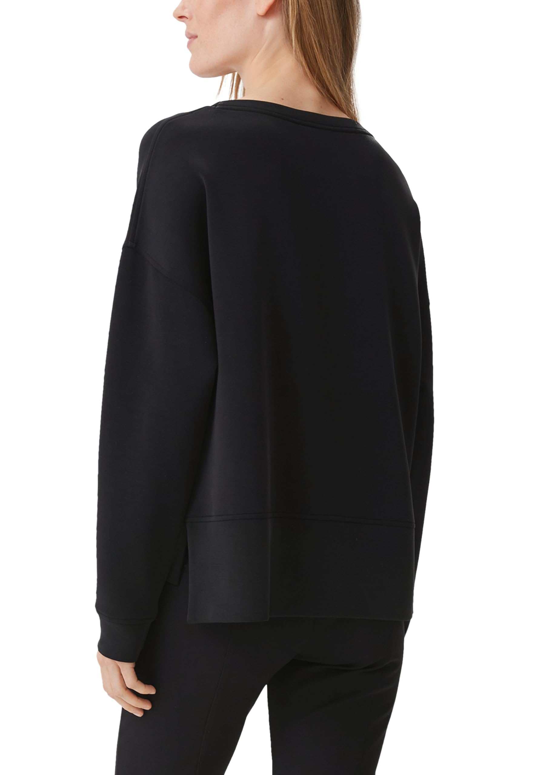comma-tops-langarmshirt-aus-modalmix-schwarz image 2
