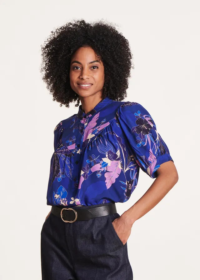 la-f-e-marabout-e-deon-bluse-print-blau-gr-38-gemustert image 1