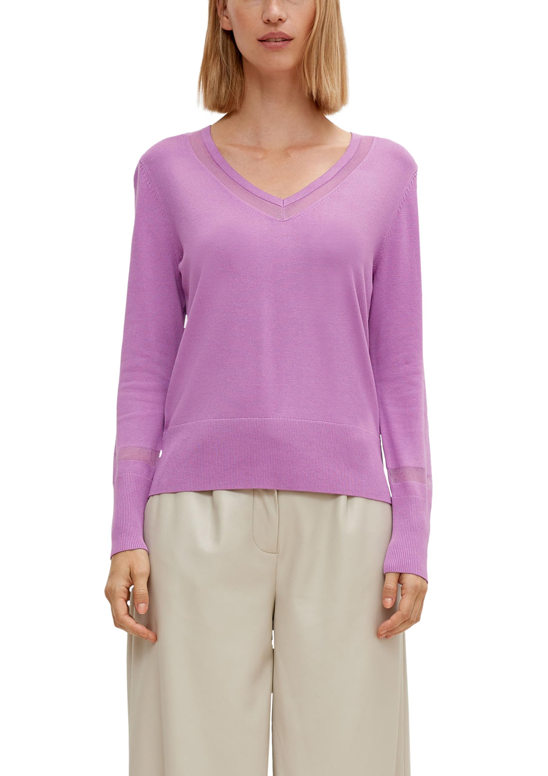 comma-knitwear-pullover-gr-36-pink-v-ausschnitt-baumwolle image 6