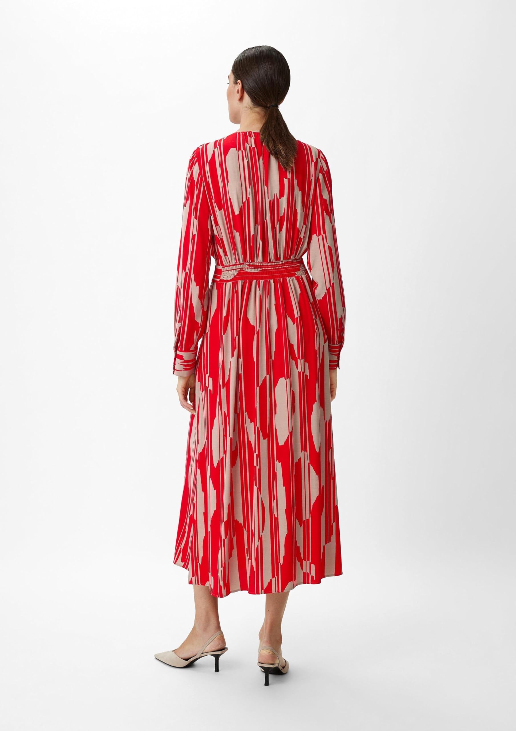 comma-maxikleid-damen-crepe-viskose-bindeg-rtel image 7