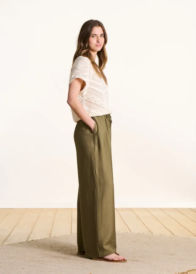 la-f-e-marabout-e-farao-stoffhose-damen-khaki-weit image 1