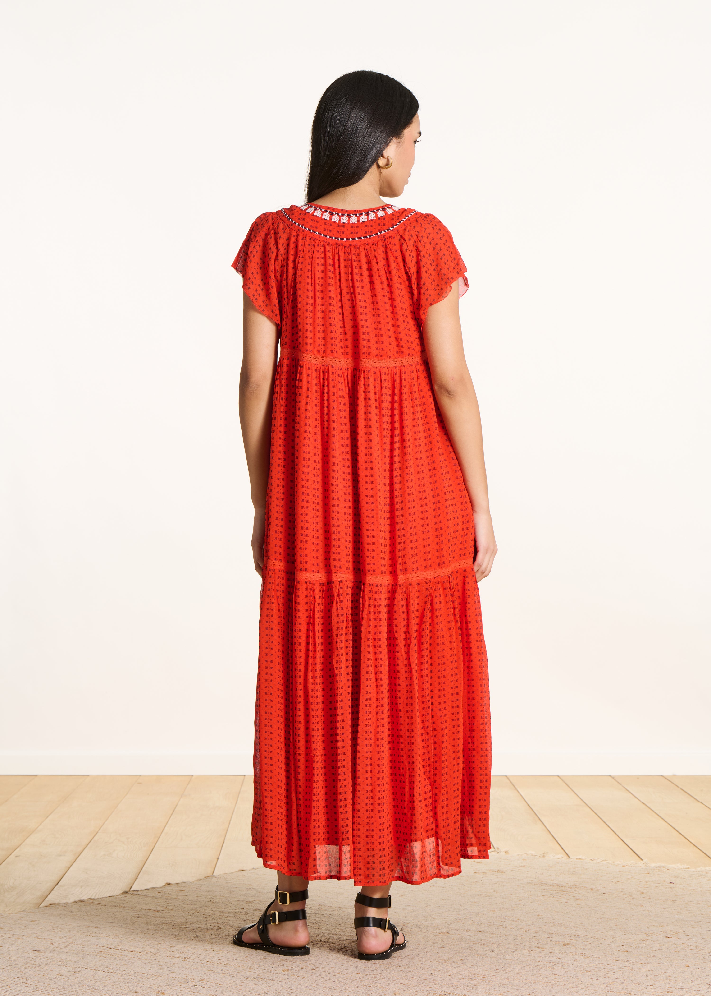 la-f-e-marabout-e-fominga-maxikleid-orange-gemustert-volants image 3