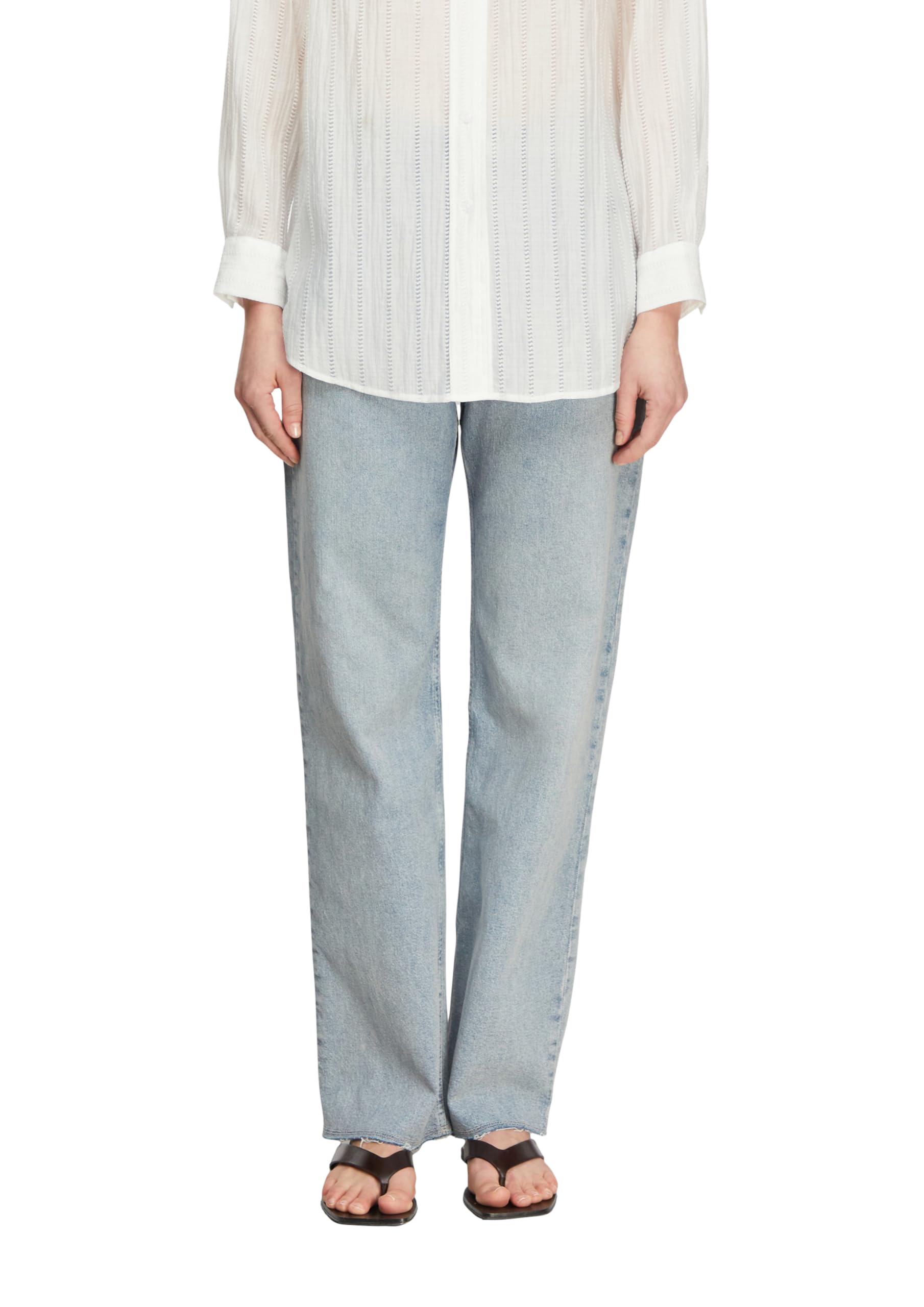 comma-jeans-high-rise-straight-gr-e-36-ausgefranst image 1