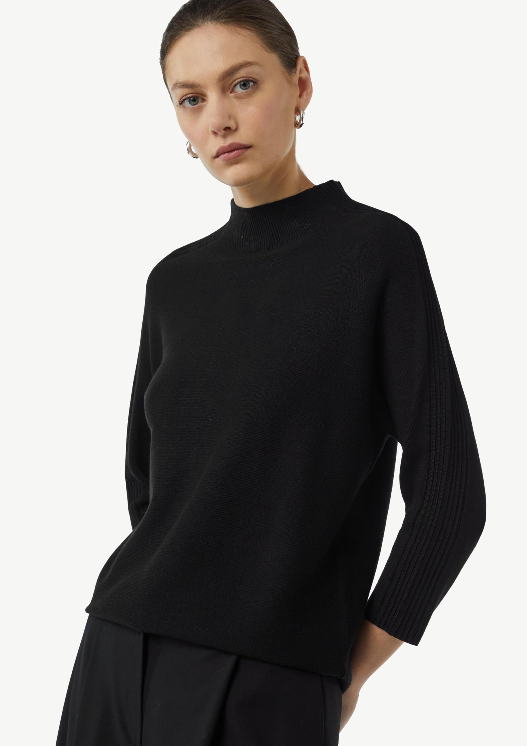 comma-feinstrickpullover-schwarz-stehkragen-gr-40 image 4