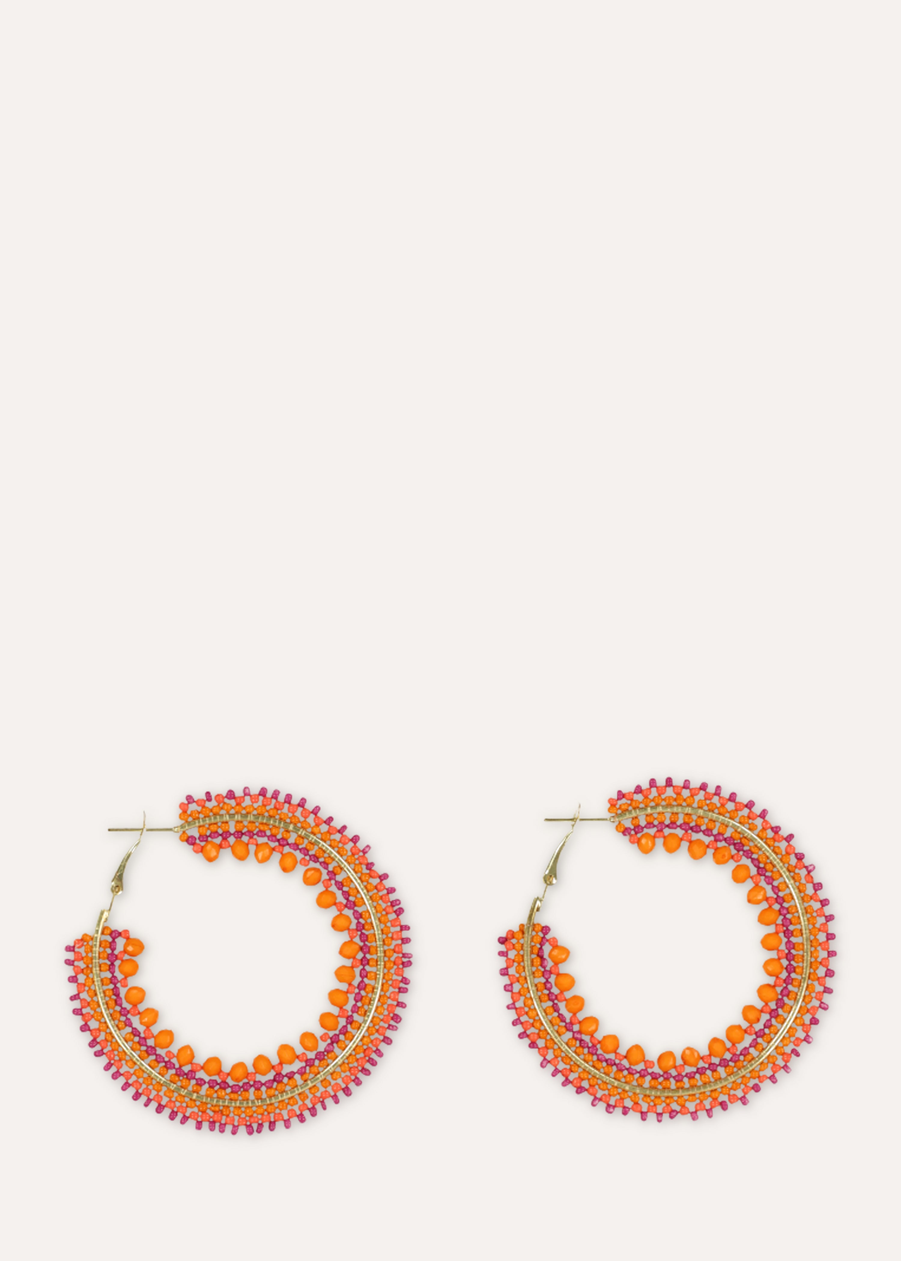 la-f-e-marabout-e-falar-creolen-ohrringe-orange-glasperlen image 4