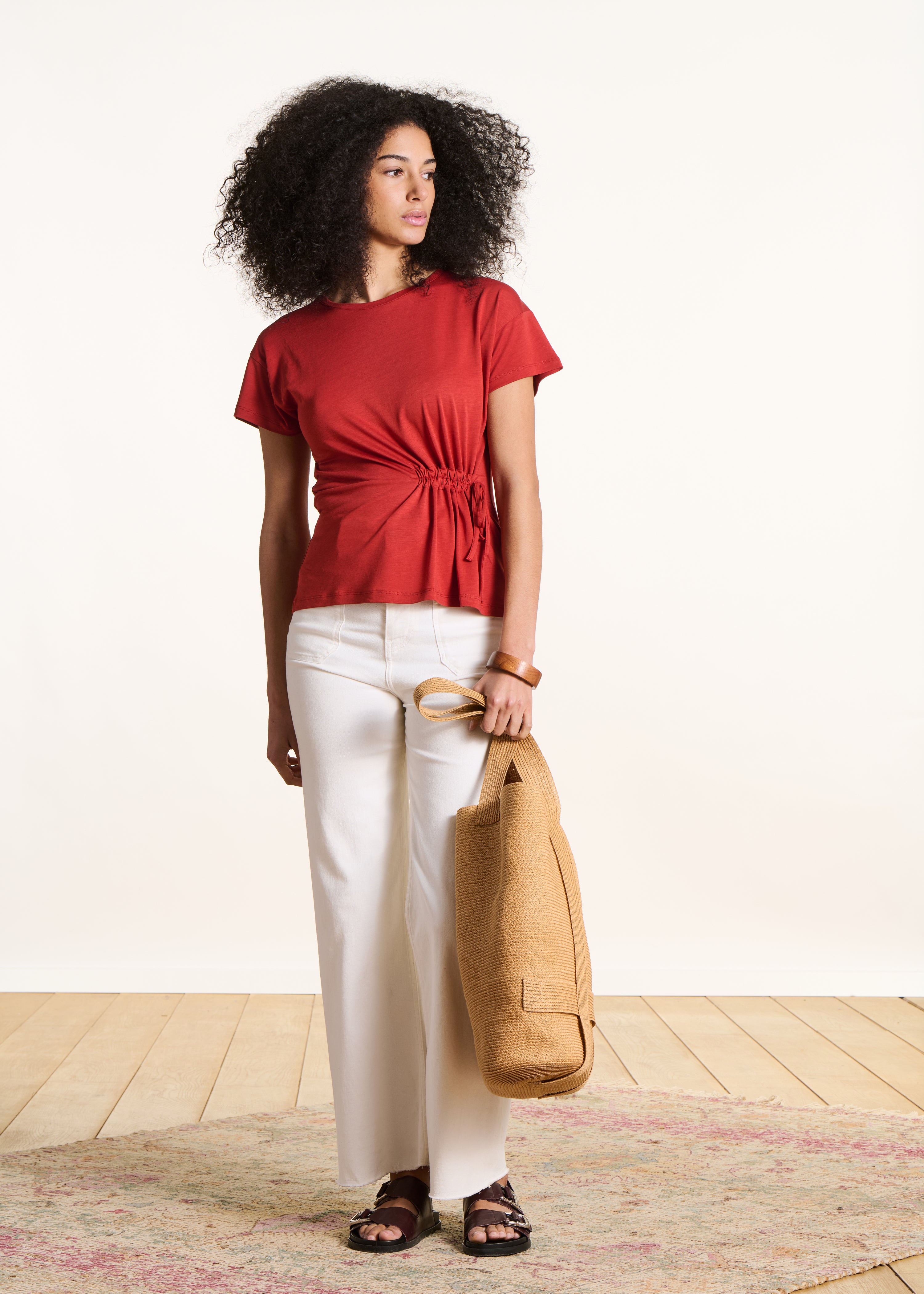 la-f-e-marabout-e-t-shirt-fluide-t-shirt-rot-lyocell image 2