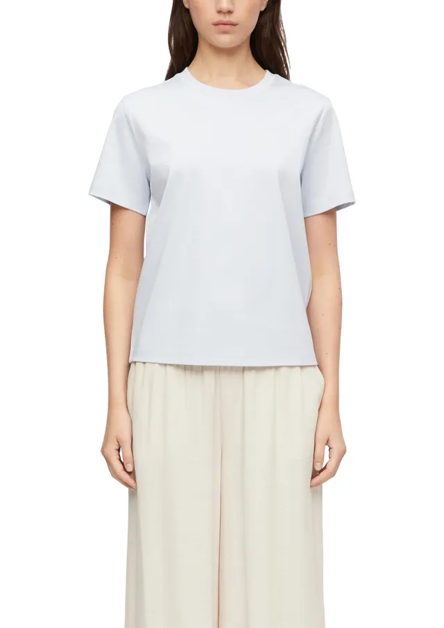 comma-basic-t-shirt-damen-top-baumwolle image 1