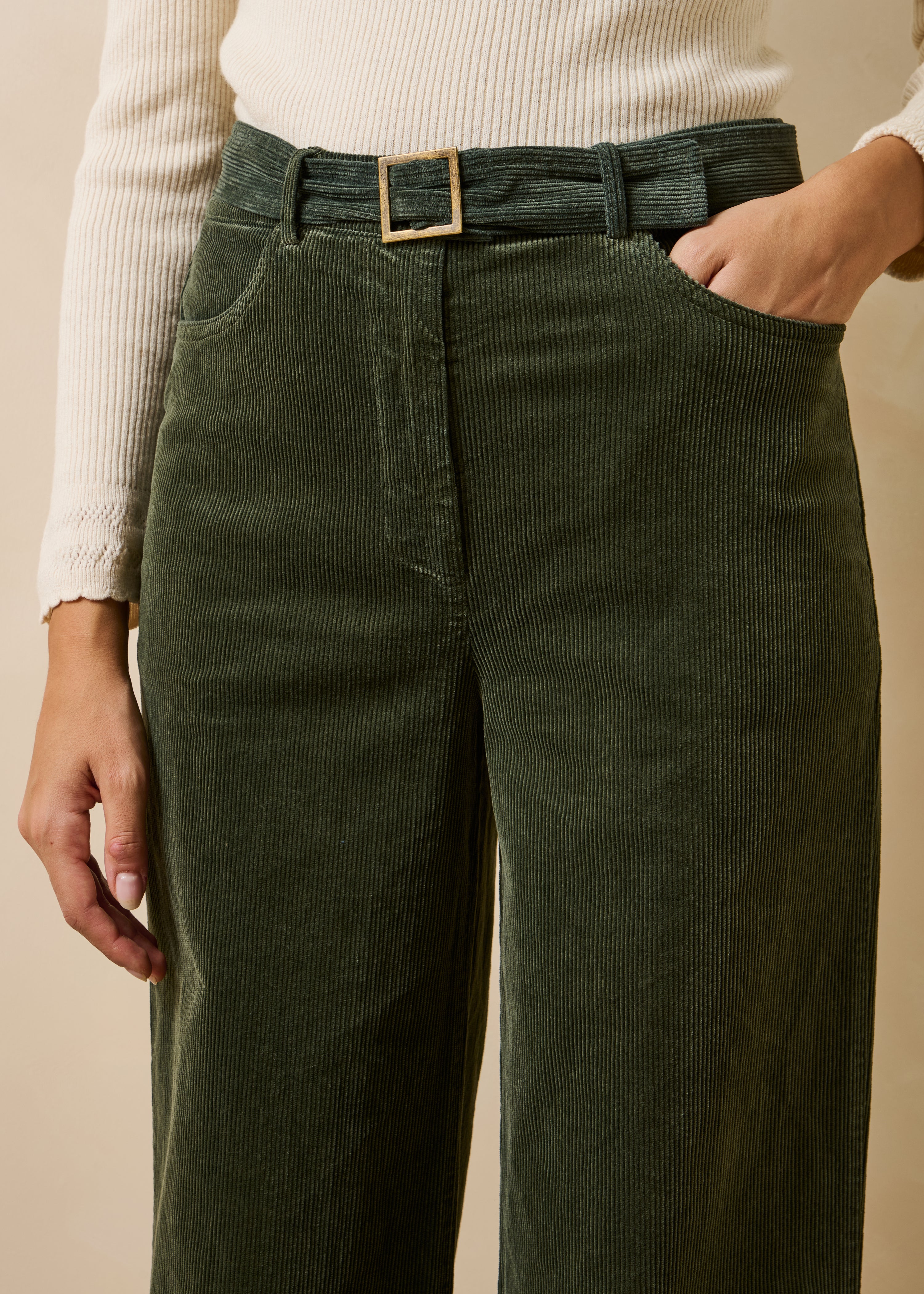la-f-e-marabout-e-globus-cordhose-damen-kaki-weites-bein image 5