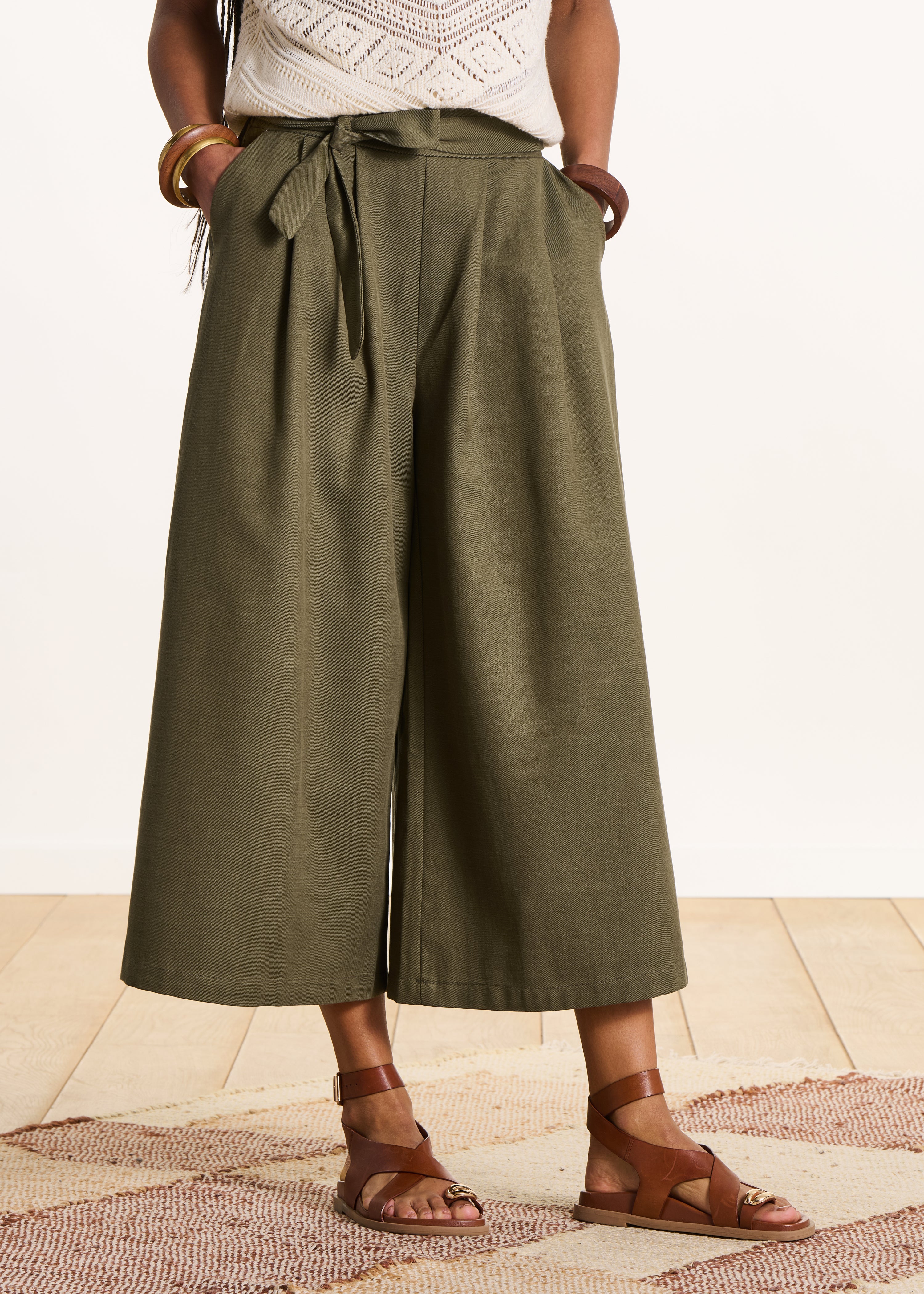 la-f-e-marabout-e-dactus-hose-7-8-khaki-weit-lyocell image 2