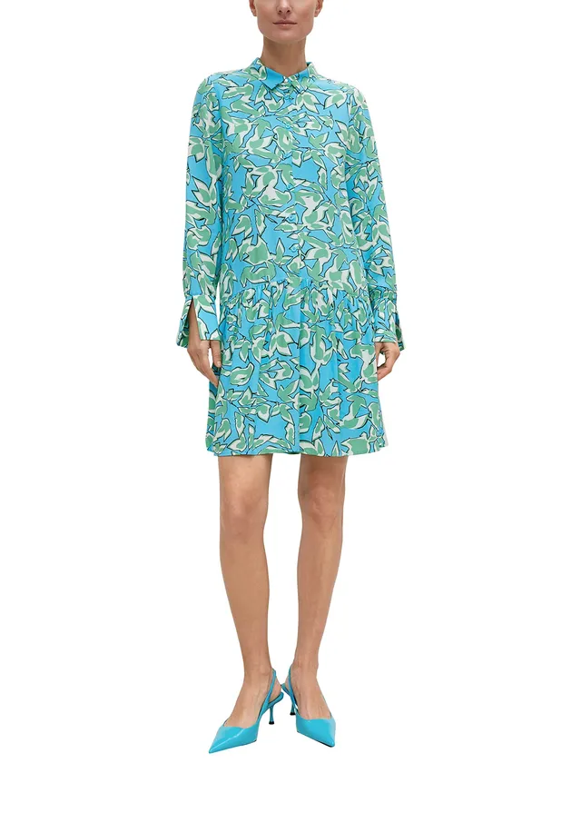 comma-damen-kleid-schwarz-alltags-kleid-gerade image 1