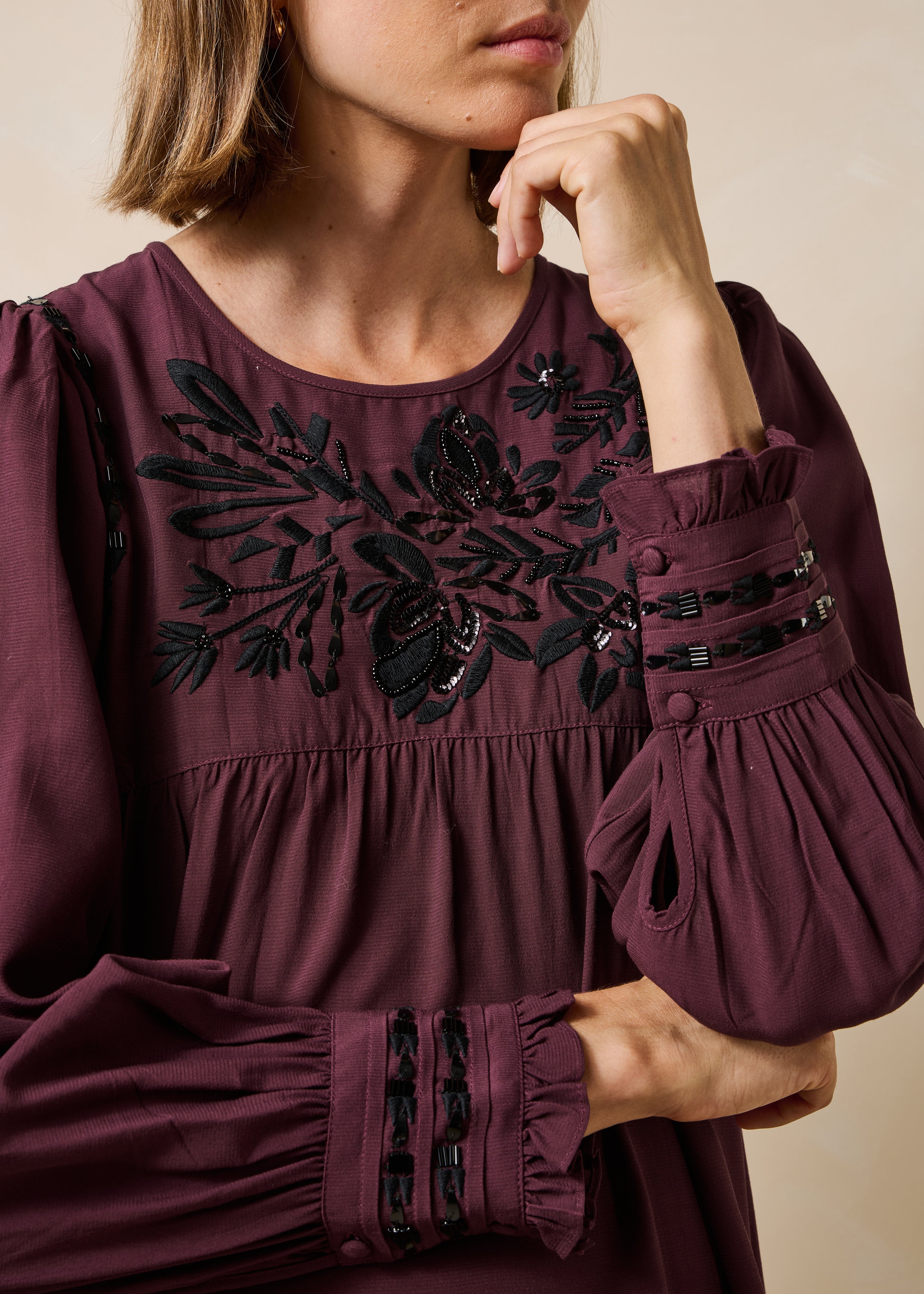 la-f-e-marabout-e-gondia-kleid-bordeaux-schwarz-gr-38 image 5