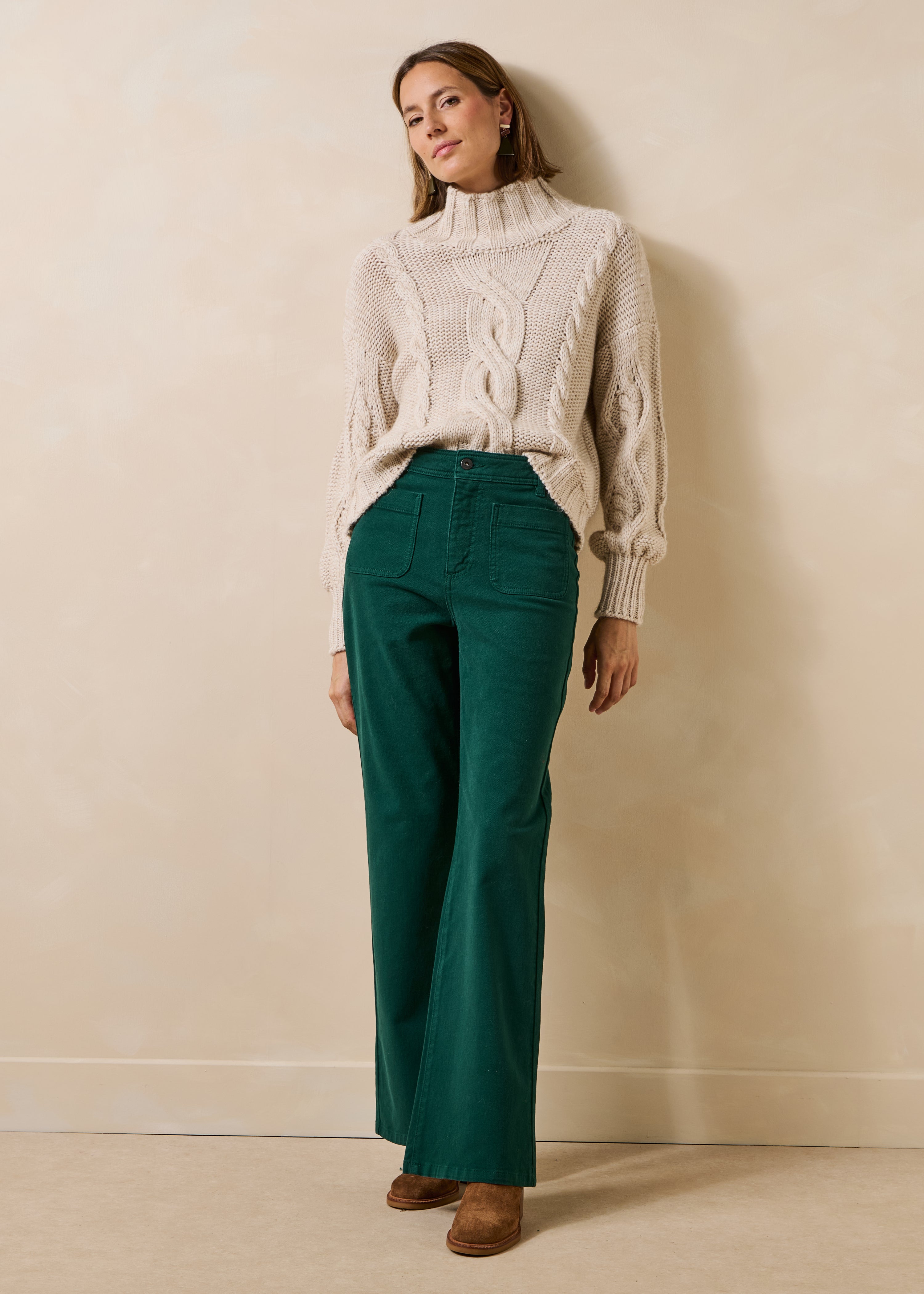 la-f-e-marabout-e-ekou-jean-gr-n-bootcut-bio-mittelhoch image 1