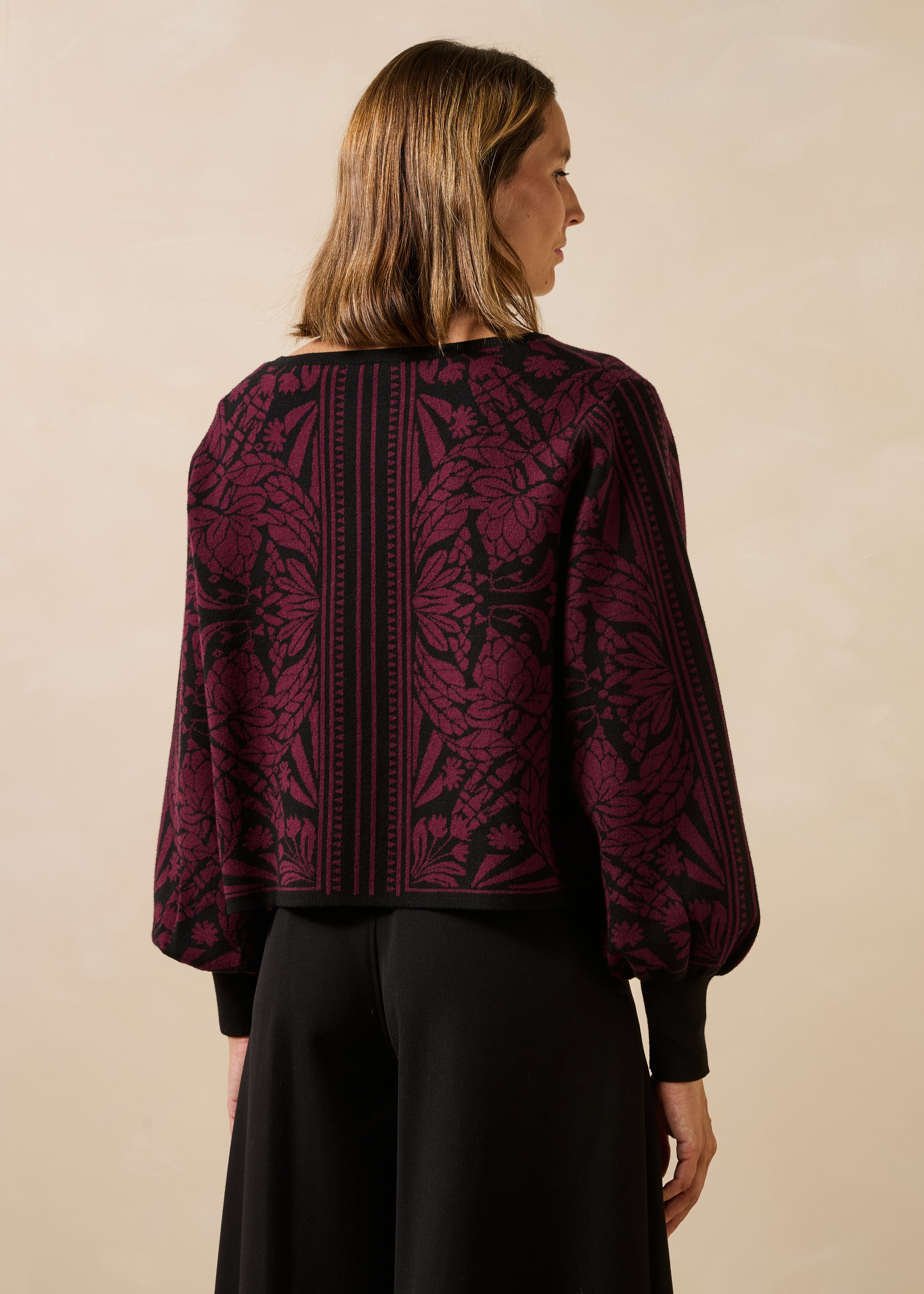 la-f-e-marabout-e-gambie-pullover-schwarz-jacquard image 3