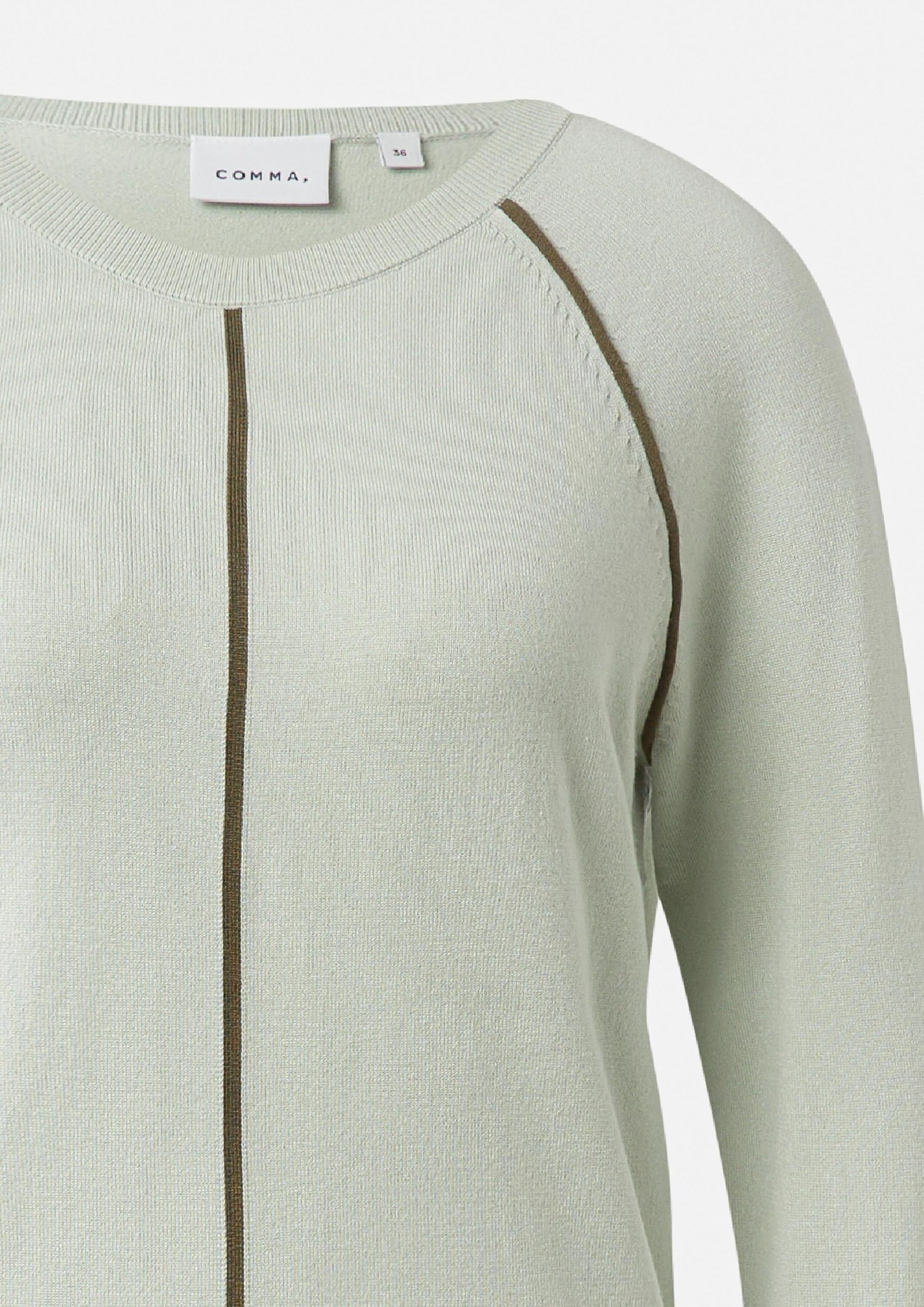comma-strickpullover-feinstrick-kontrast-beige-pullover image 5