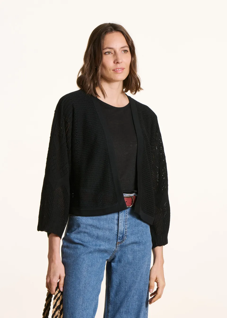la-f-e-marabout-e-franka-gilet-schwarz-lochstrick-gr-m image 1