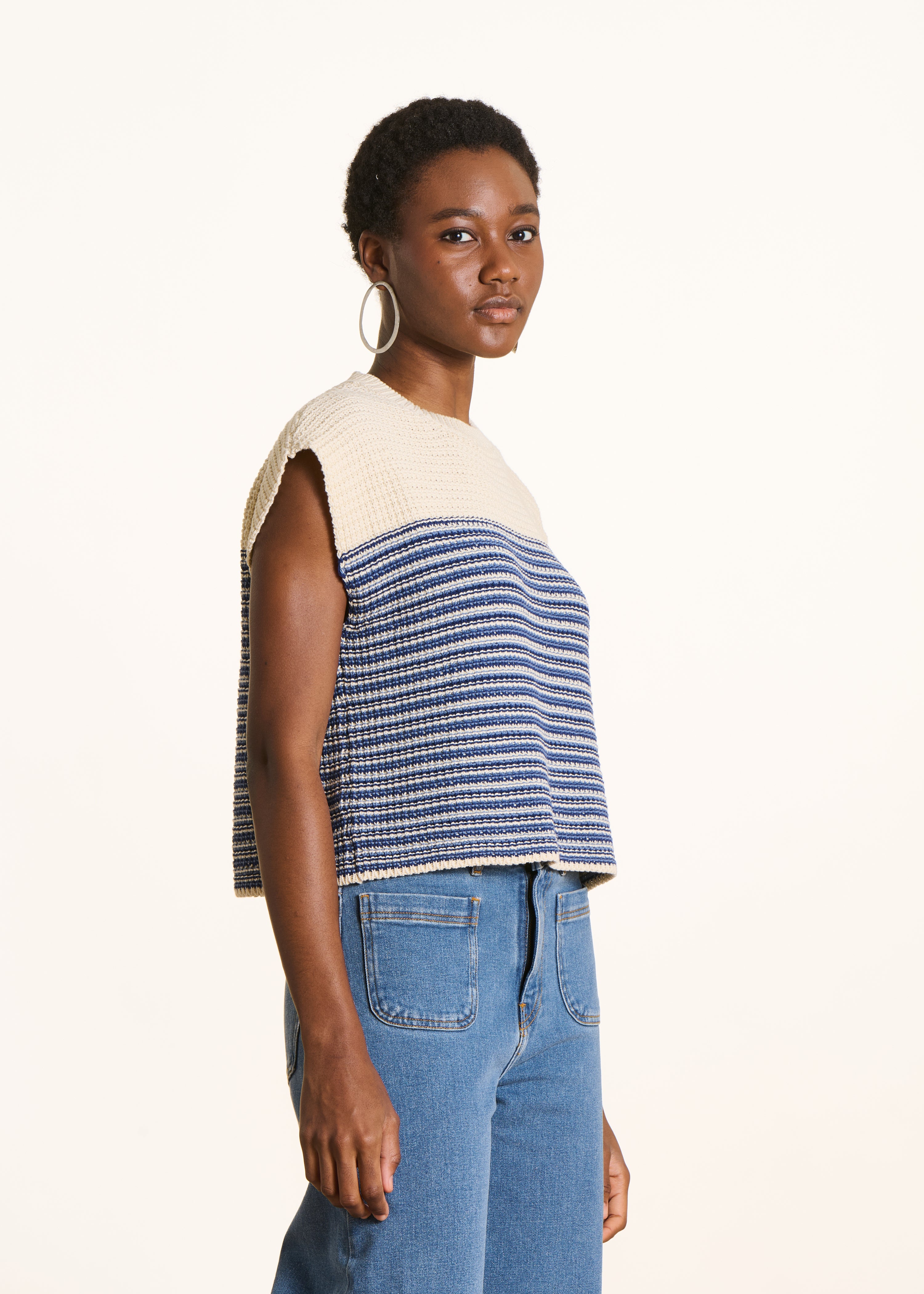 la-f-e-marabout-e-floydy-pullover-blau-gestreift-baumwolle image 2