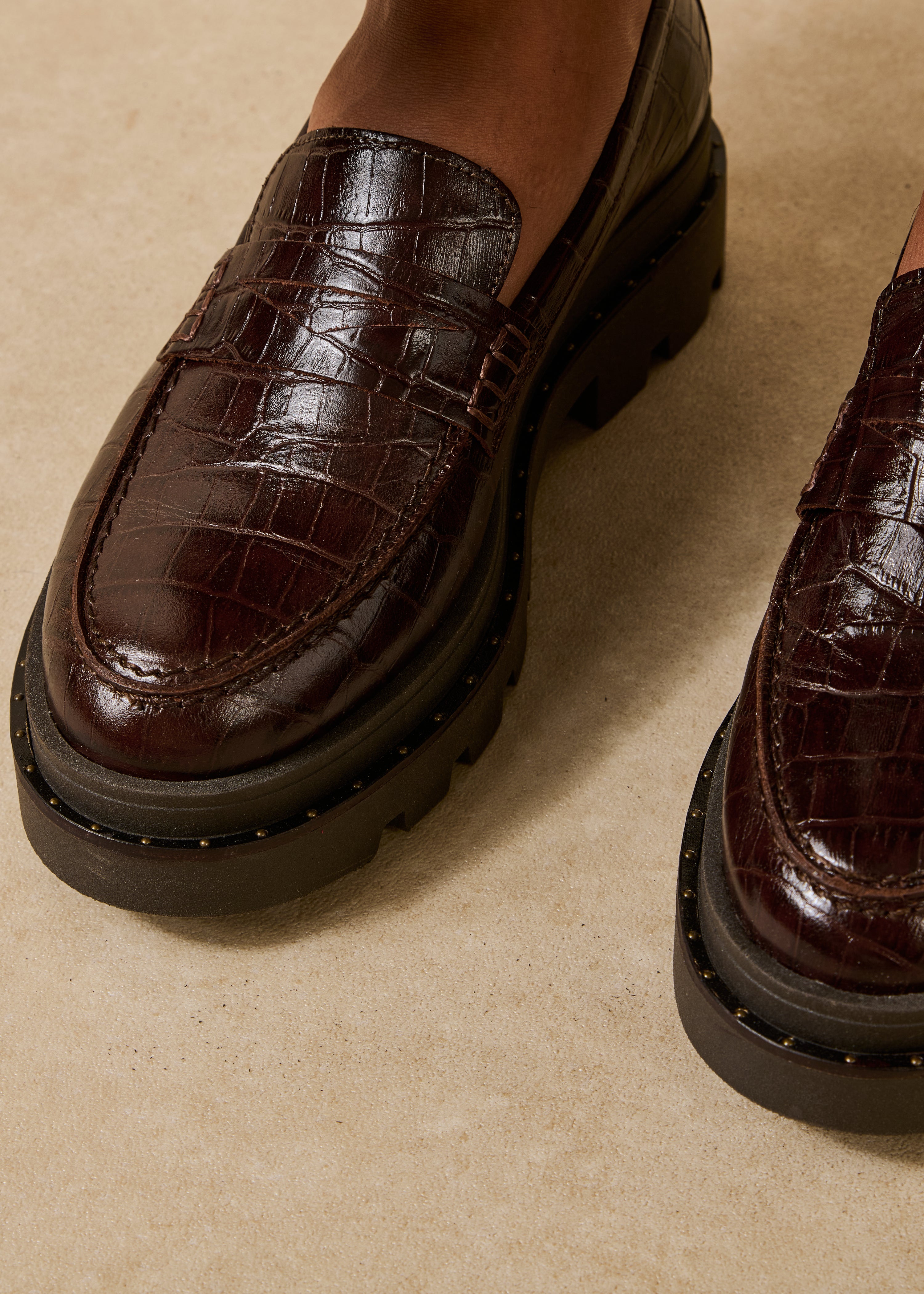 la-f-e-marabout-e-ganza-loafer-braun-kroko-leder image 2