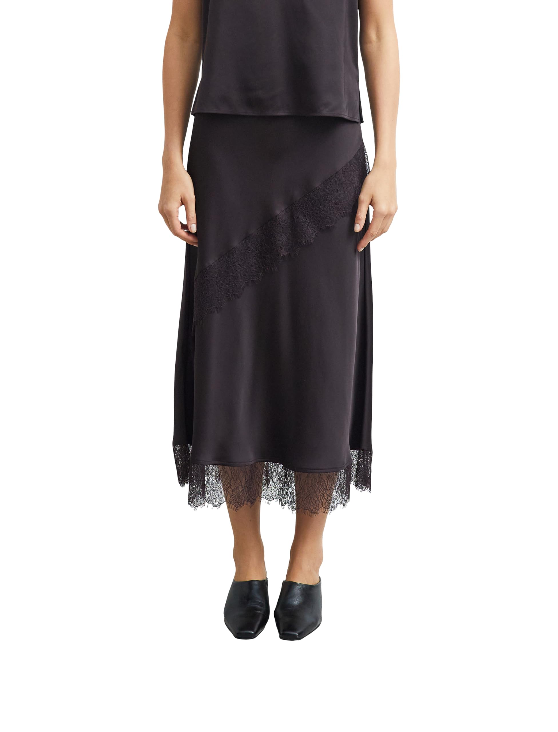 comma-skirts-rock-lang-satin-spitze-aubergine image 7