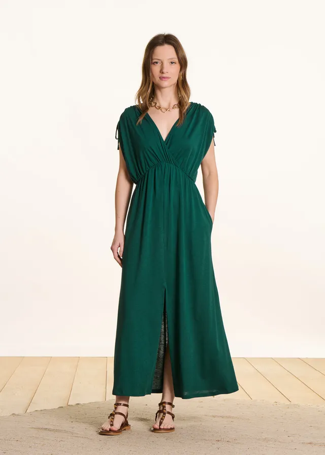 la-f-e-marabout-e-fiston-kleid-petrol-maxi-lyocell image 1