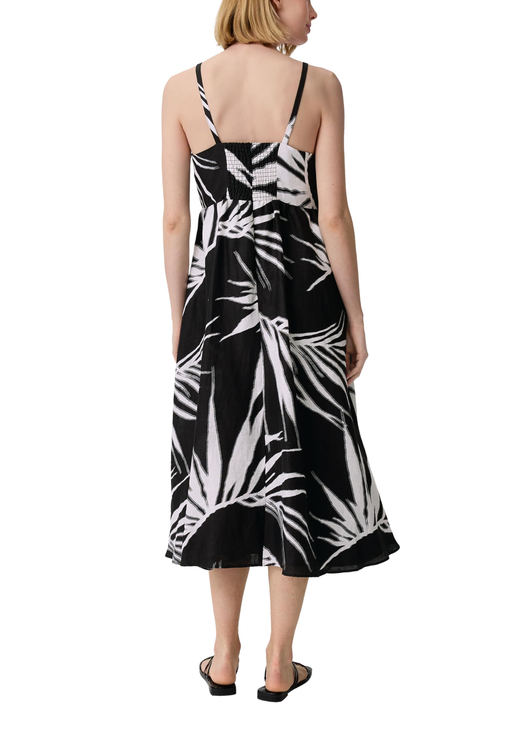 comma-dresses-midikleid-leinen-allovermuster image 2