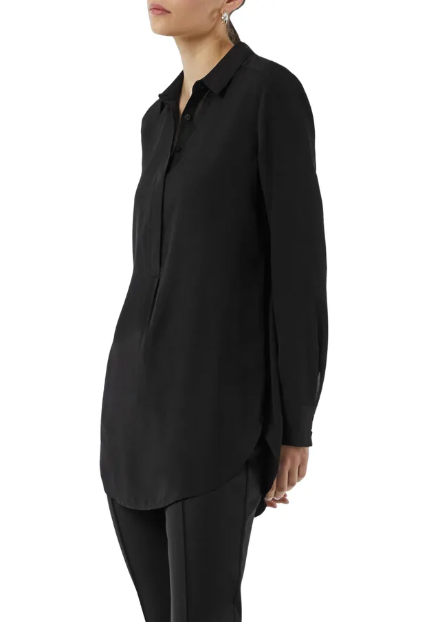 comma-longbluse-chiffon-schwarz-gr-36-transparent image 1