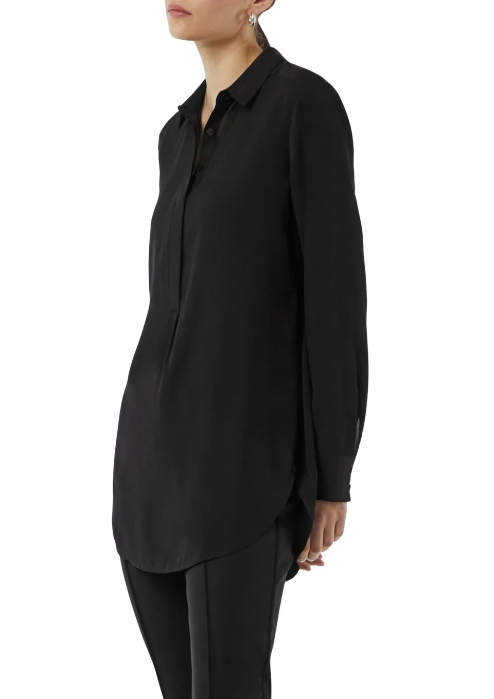 comma-longbluse-chiffon-schwarz-gr-36-transparent image 1