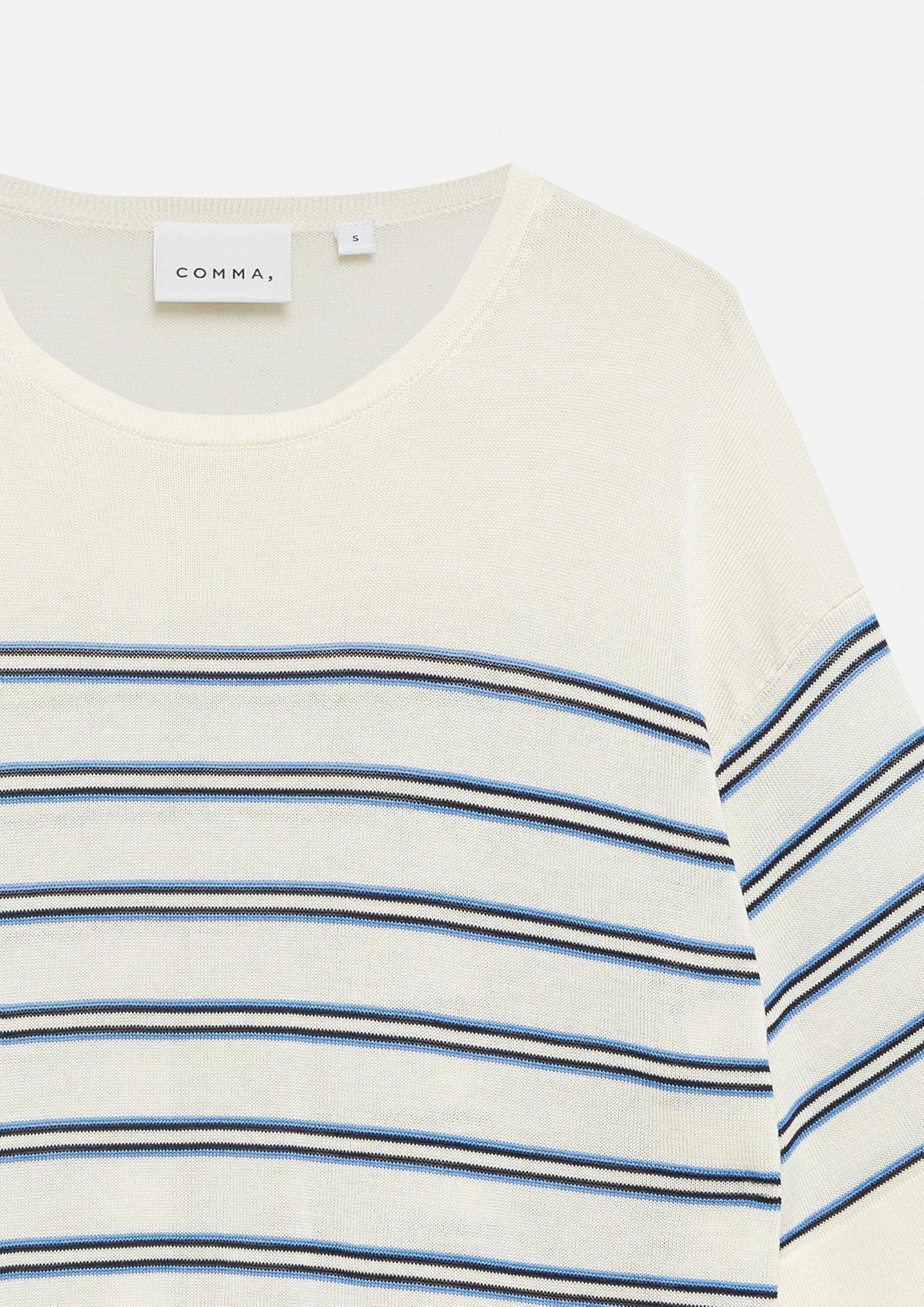 comma-strickpullover-gestreift-kurzarm-gr-l-relaxed-fit image 6