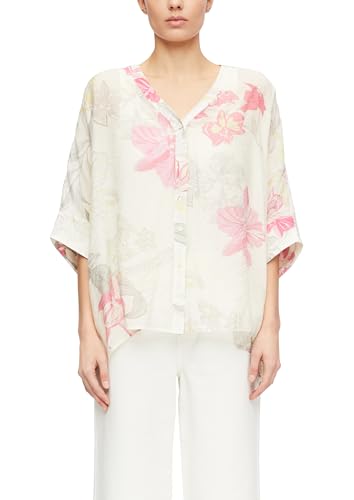 comma-poncho-bluse-chiffon-bluse-xl-beige-allover image 6