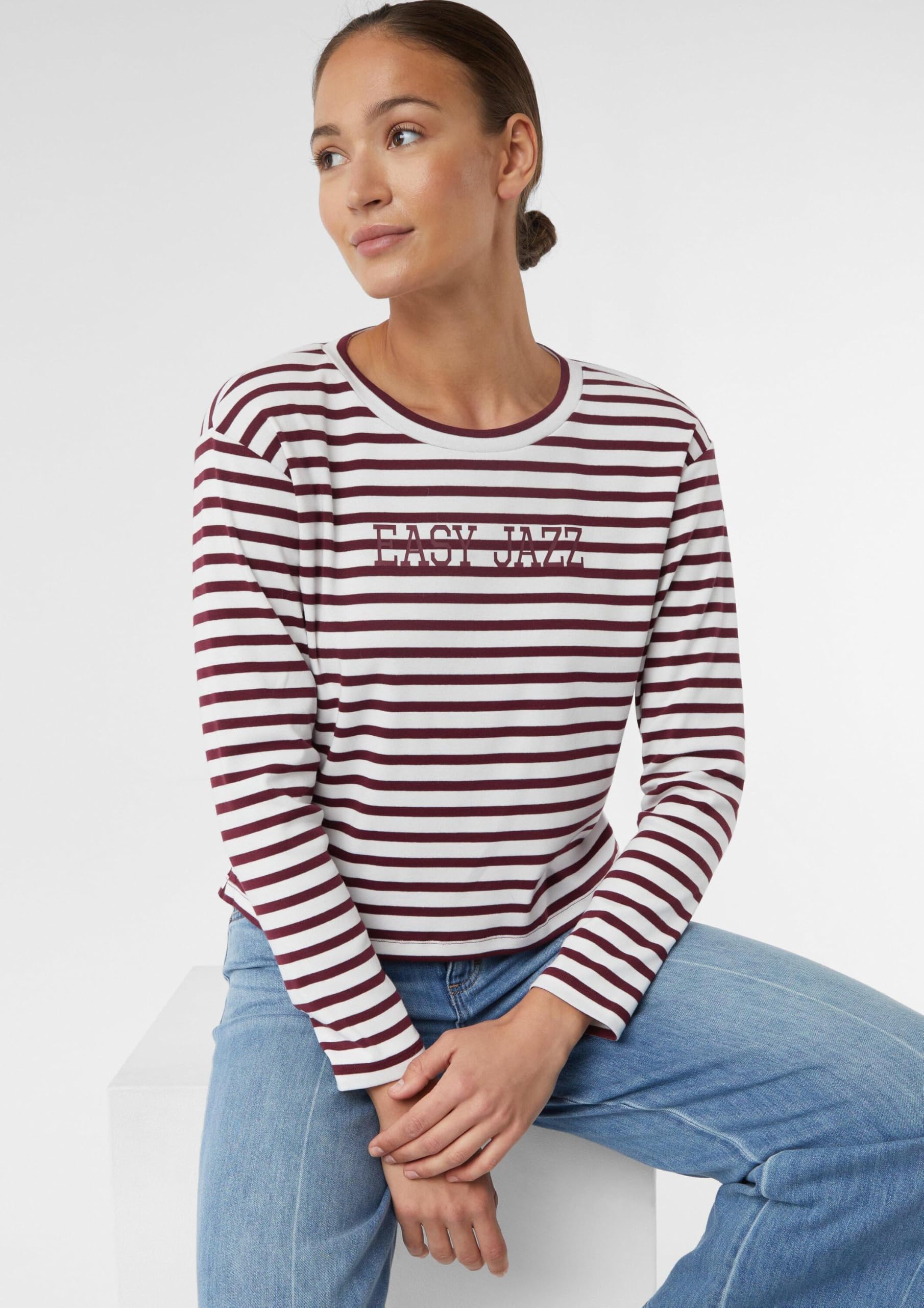 comma-verk-rztes-streifenshirt-frontprint-t-shirt-42 image 6