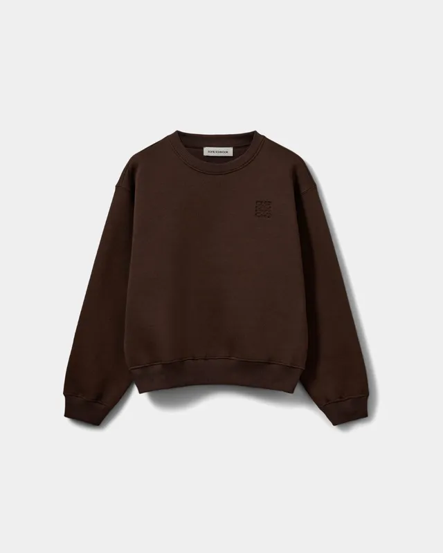 sofie-schnoor-lusiasw-sweatshirt-brown-fudge-s-oversize-baumwolle image 1