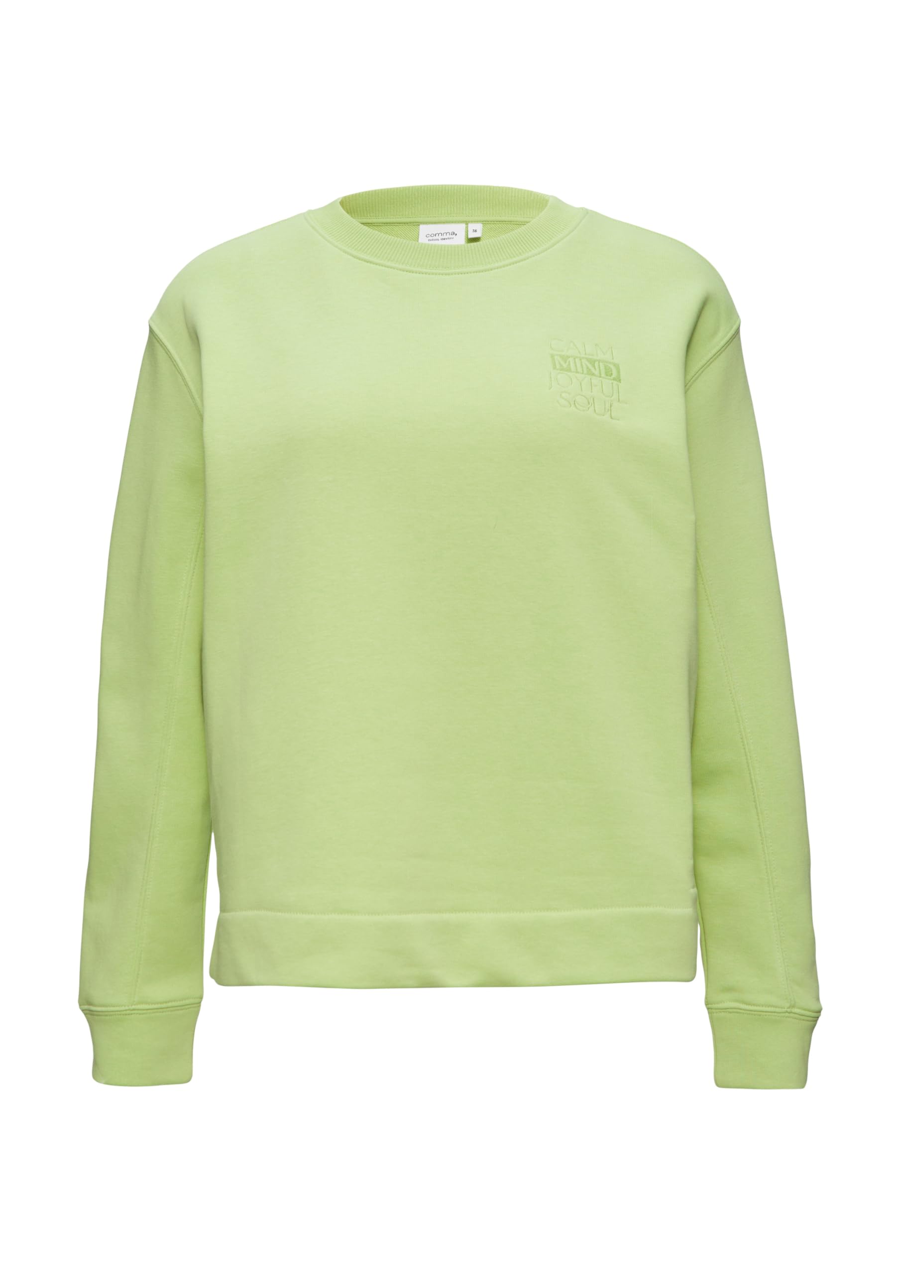 comma-sweatshirt-baumwollmix-mit-stickerei-gr-n image 4