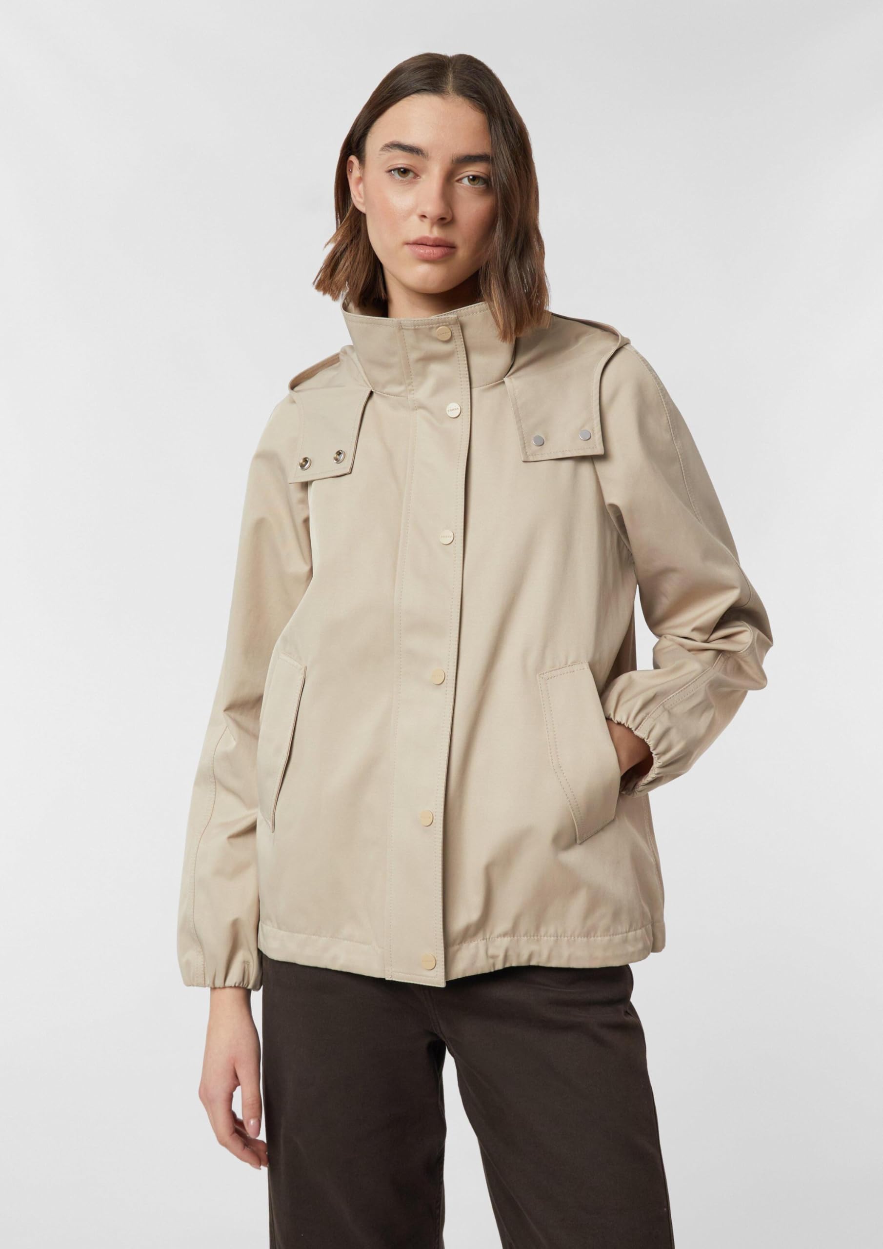 comma-outdoor-jacke-stehkragen-kapuze-gr-40-beige-bergang image 7