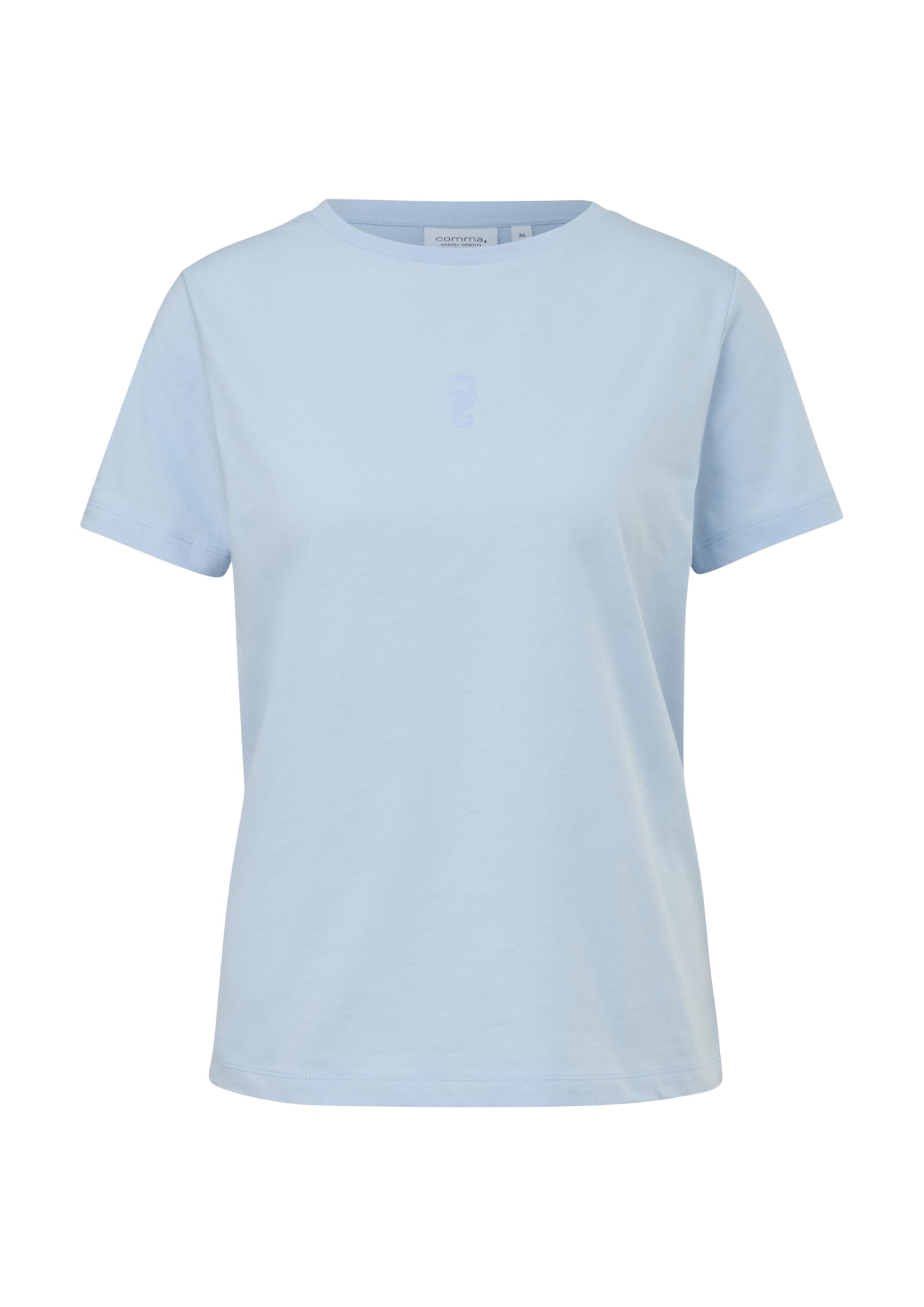 comma-t-shirt-damen-shirt-hellblau-gr-34-mit-frontprint image 4
