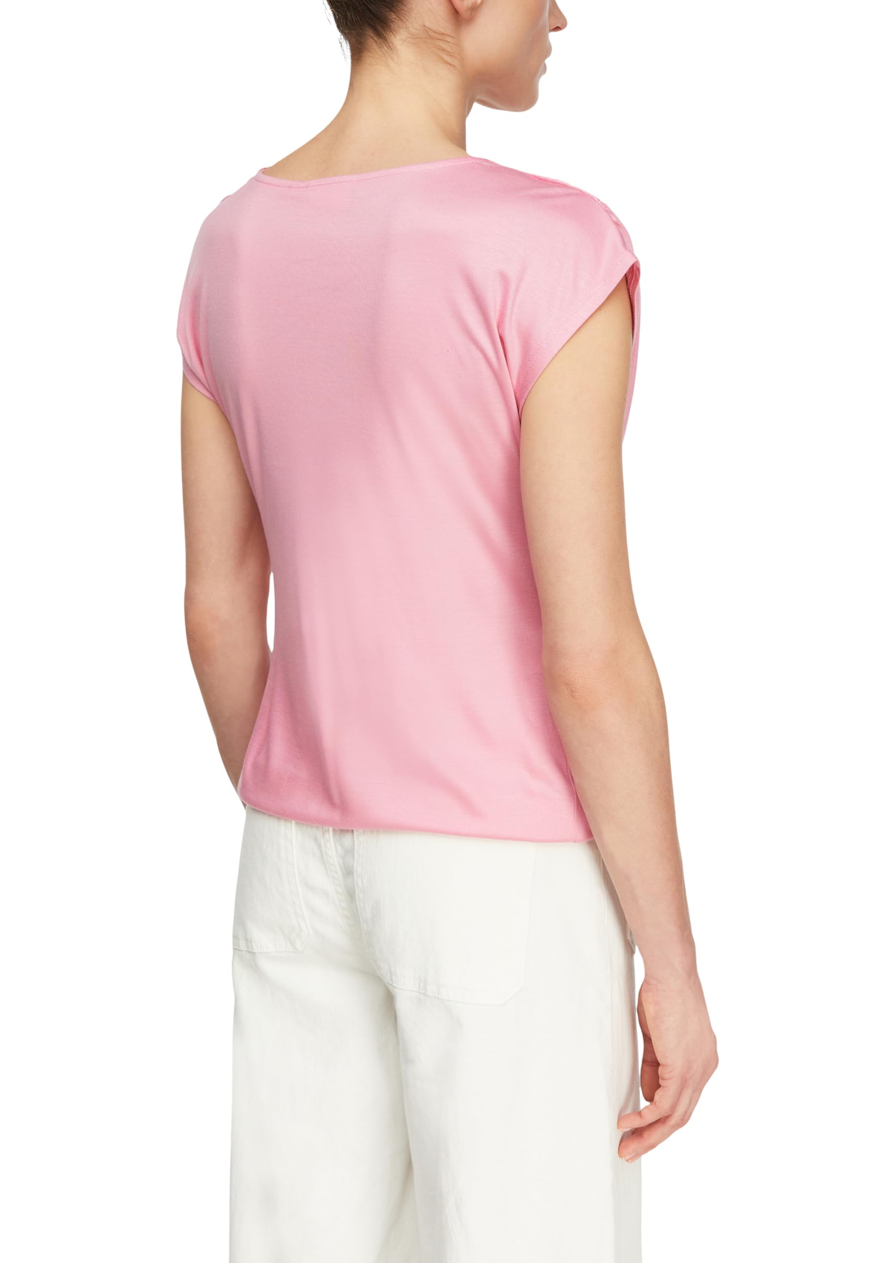 comma-tops-t-shirt-tailliert-gr-e-36-jersey-rosa-falte image 2