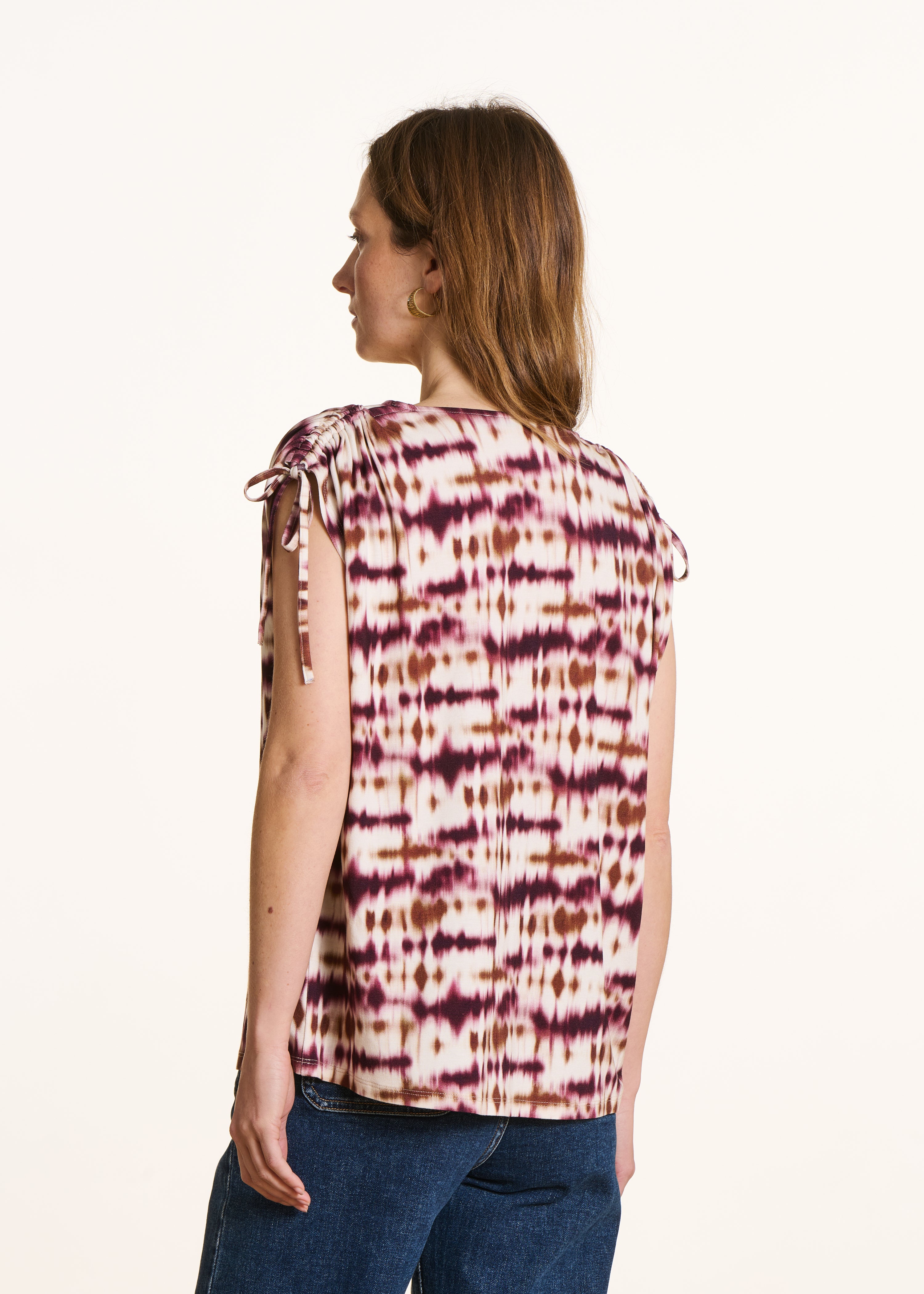 la-f-e-marabout-e-filou-t-shirt-tie-dye-bordeaux-ecru-viskose image 3