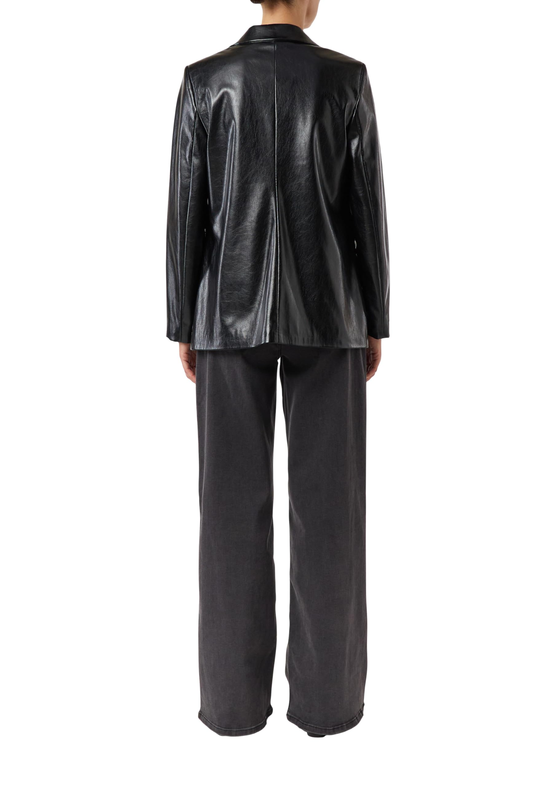 comma-lockerer-blazer-aus-kunstleder-gr-e-34-schwarz image 2